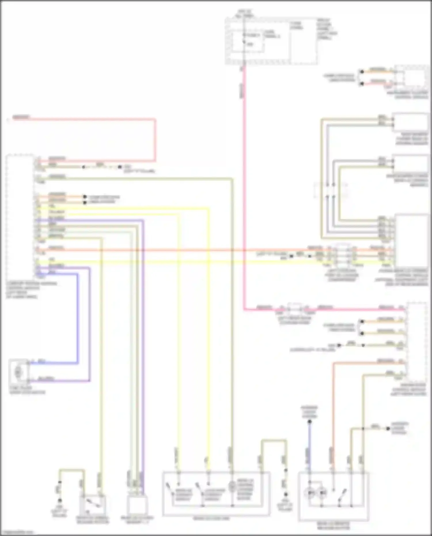 Wiring diagram left coupling point in luggage compartment for Audi Q5 II (2016-2020) (8 of 8)