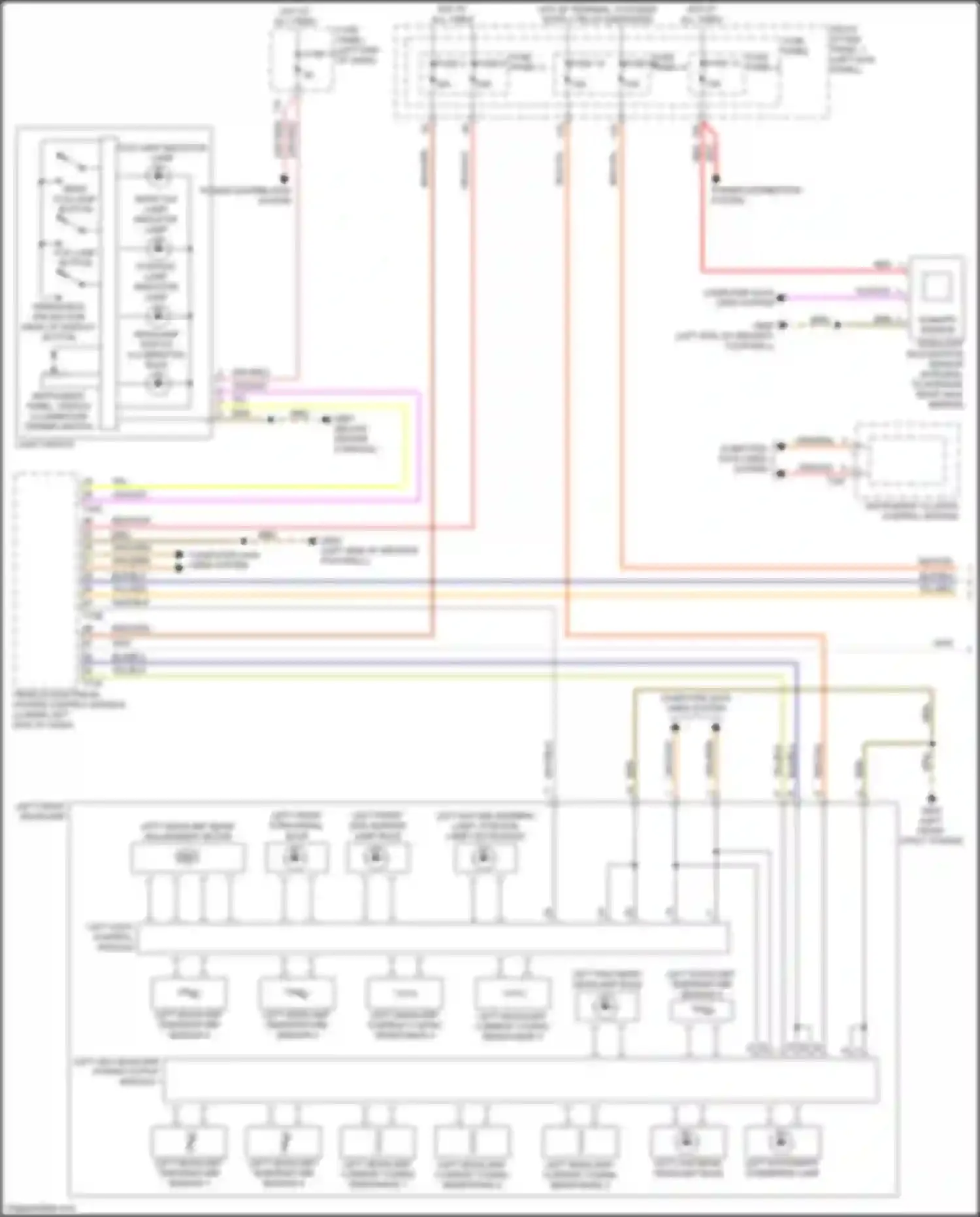 Wiring diagram left low beam headlamp bulb for Audi Q5 II (2016-2020) (1 of 2)