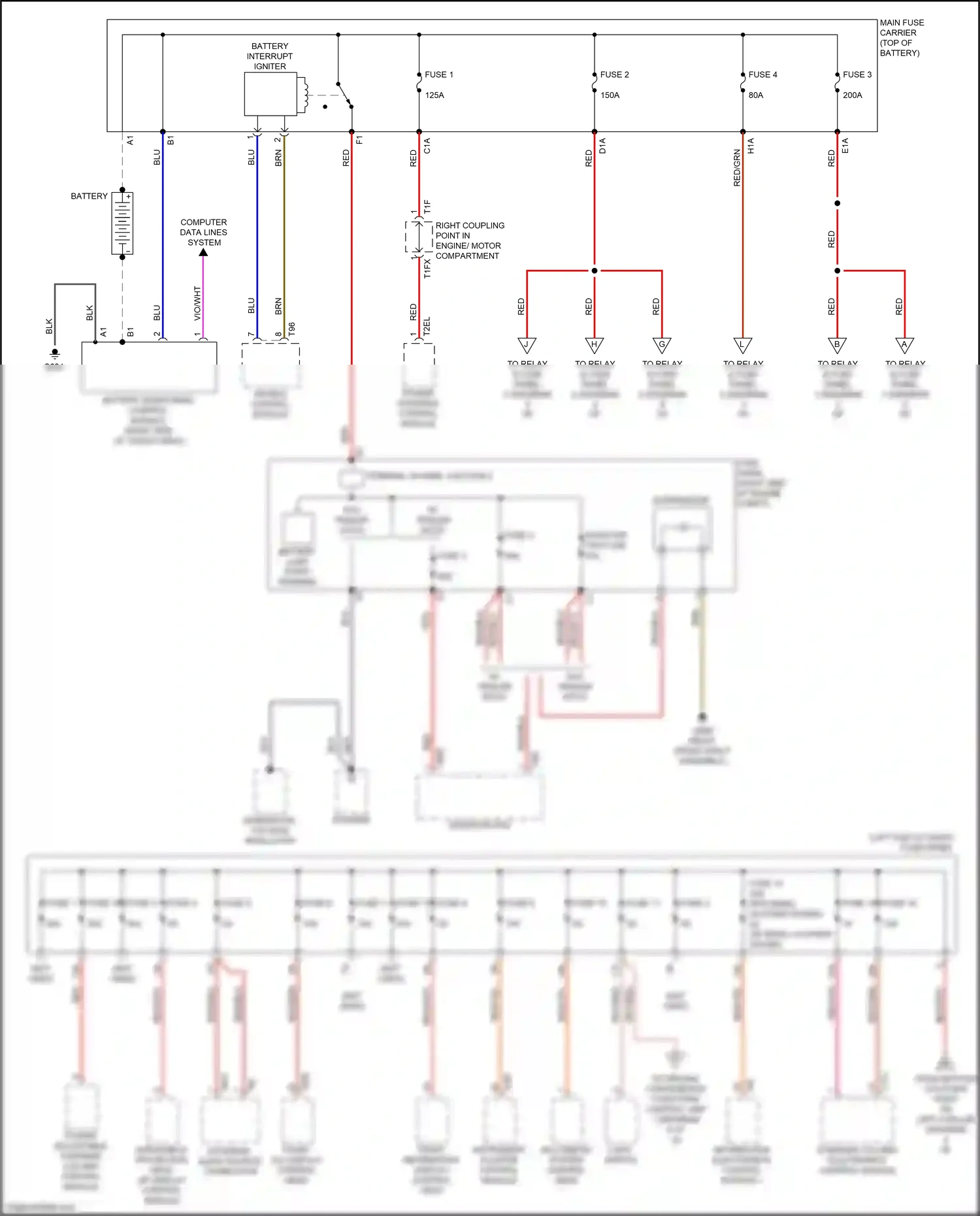 Audi Q5 II (2016-2020) power adjustable steering column control module wiring diagram  (2 of 3)
