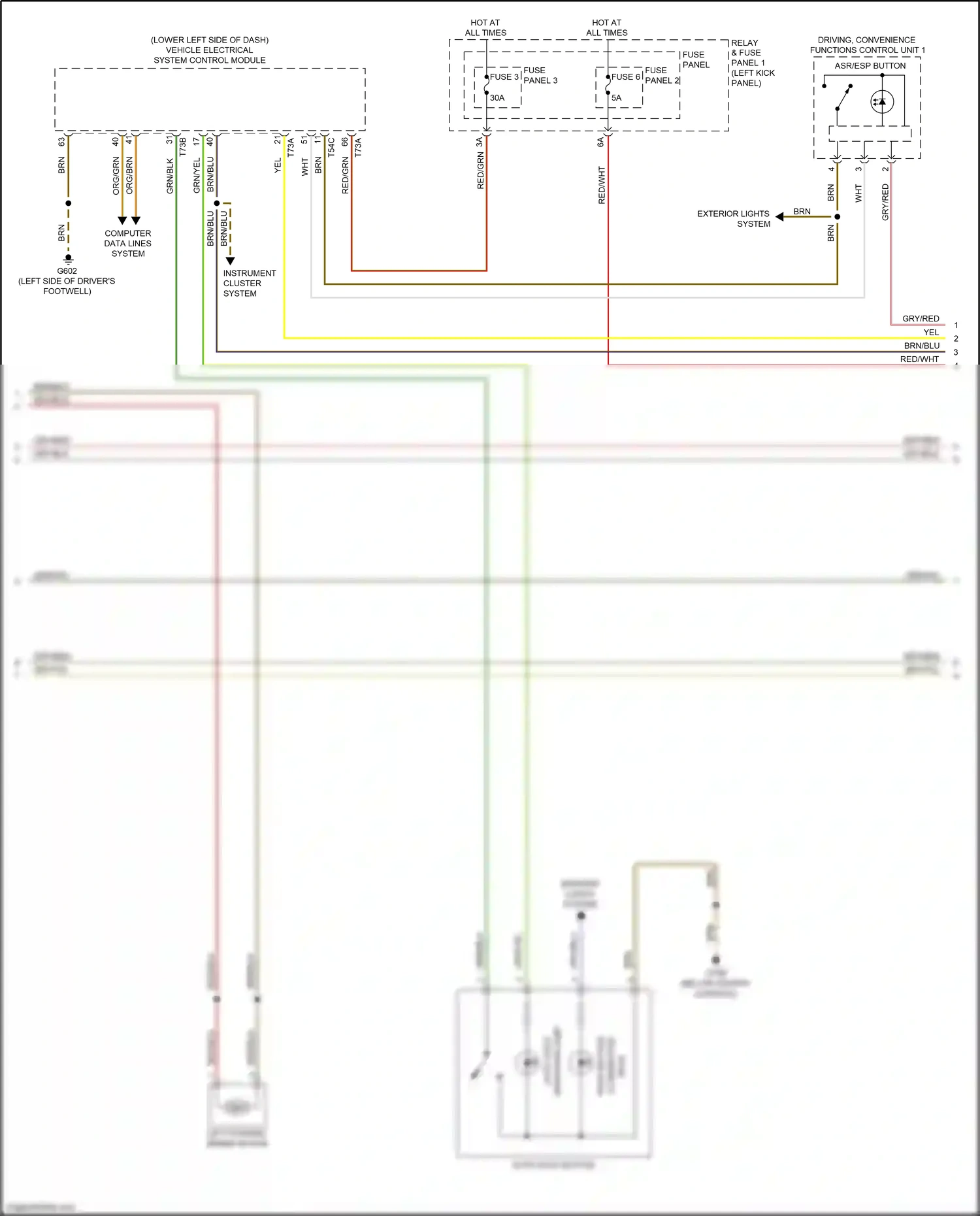 Audi Q5 II (2016-2020) push button wiring diagram  (1 of 2)