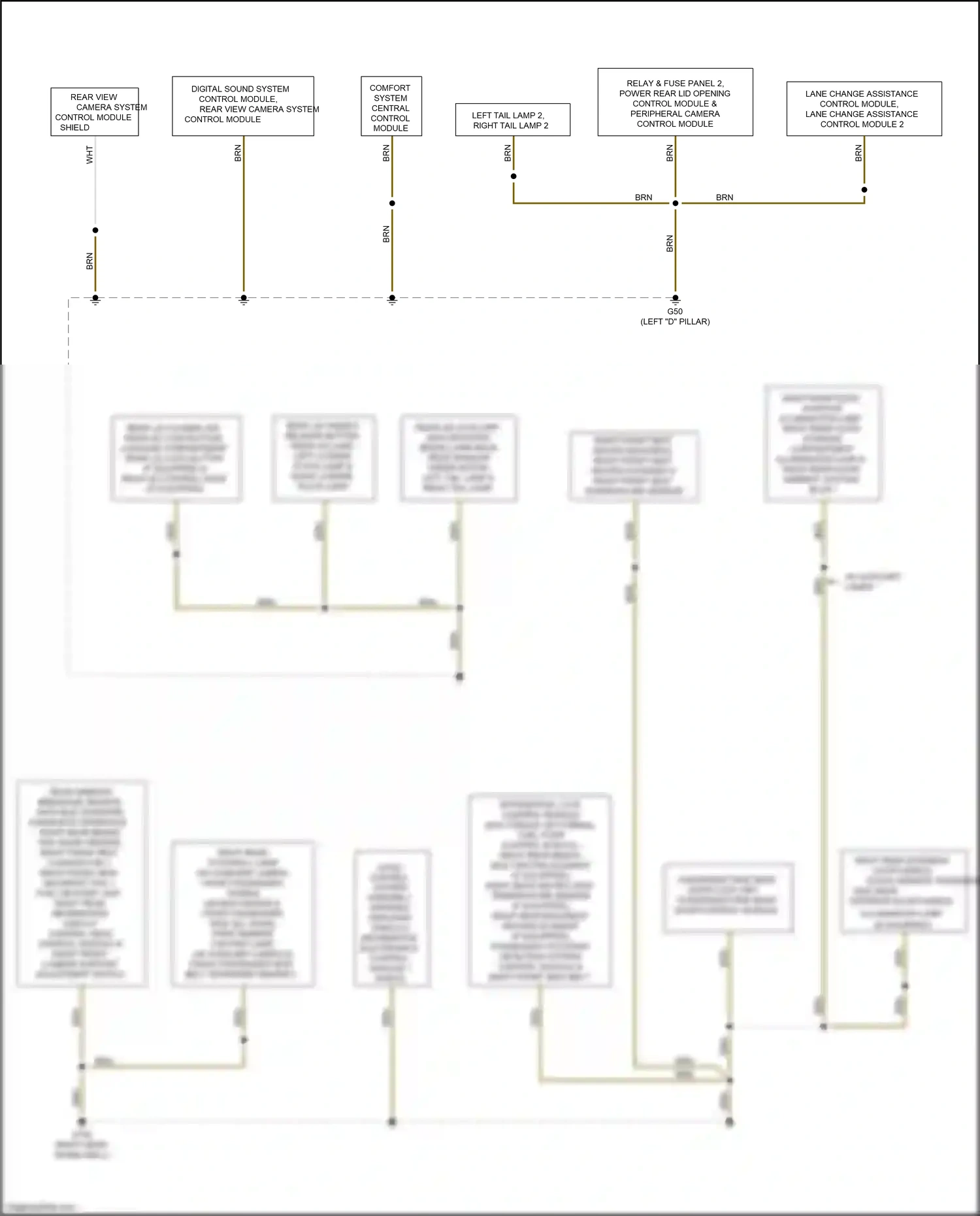 Audi Q5 II (2016-2020) rear view camera system control module shield wiring diagram  (1 of 1)