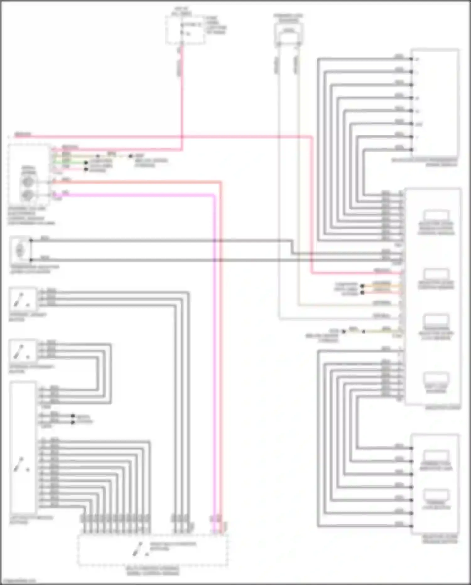 Wiring diagram seats system for Audi Q5 II (2016-2020) (1 of 4)
