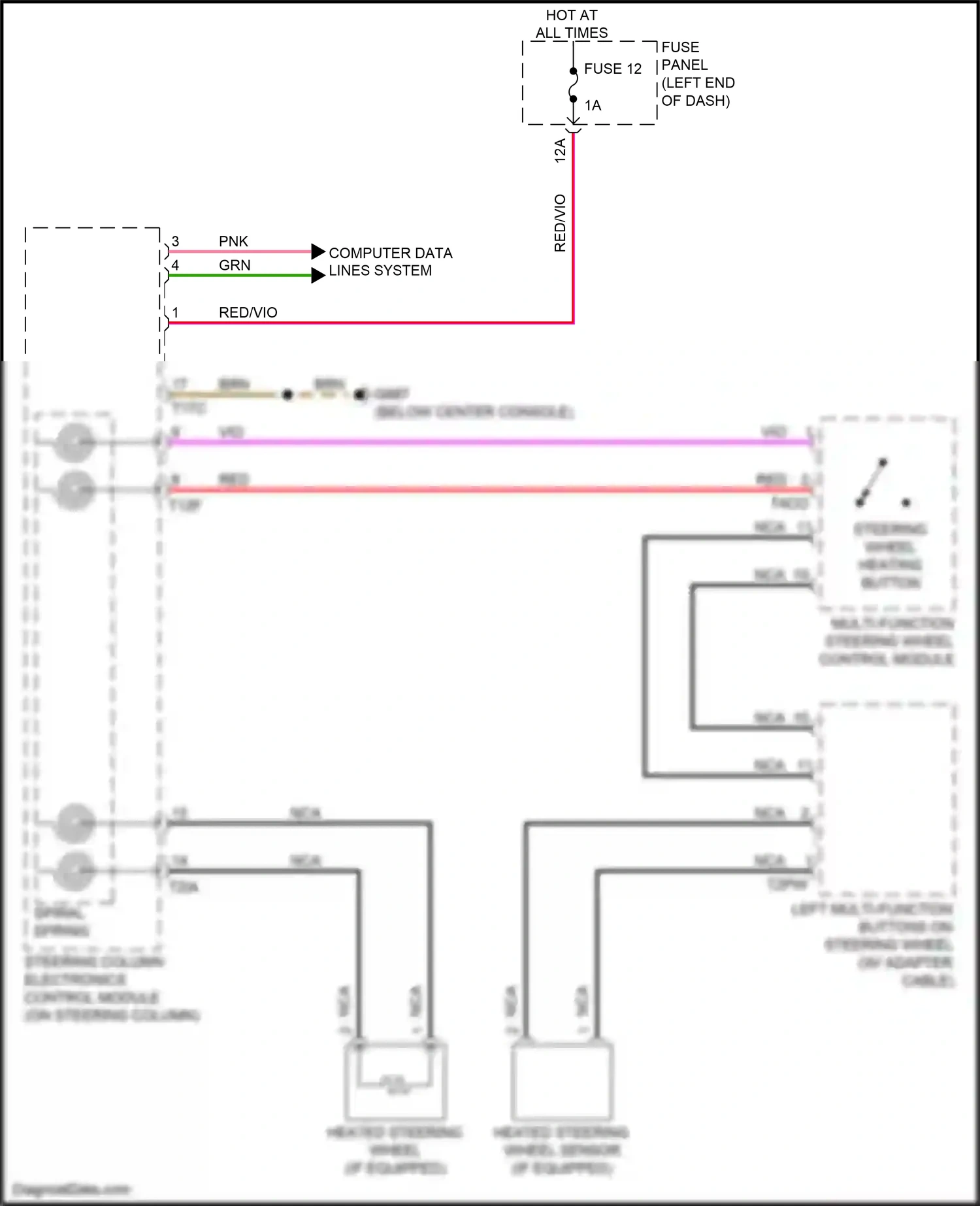 Audi Q5 II (2016-2020) steering column electronics control module wiring diagram  (5 of 11)