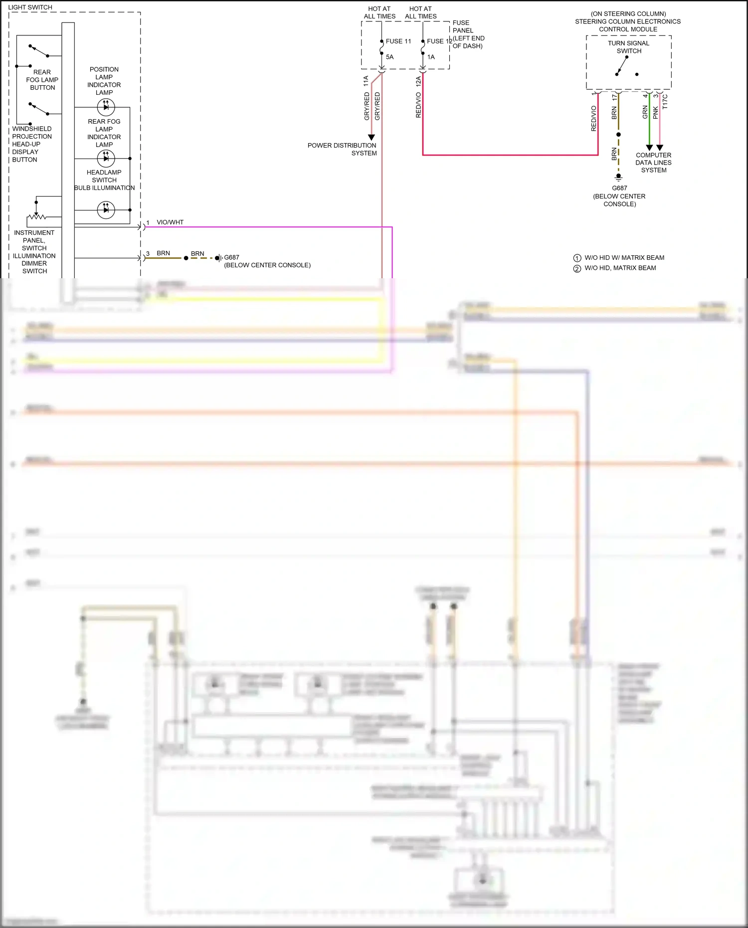 Audi Q5 II (2016-2020) steering column electronics control module wiring diagram  (4 of 11)