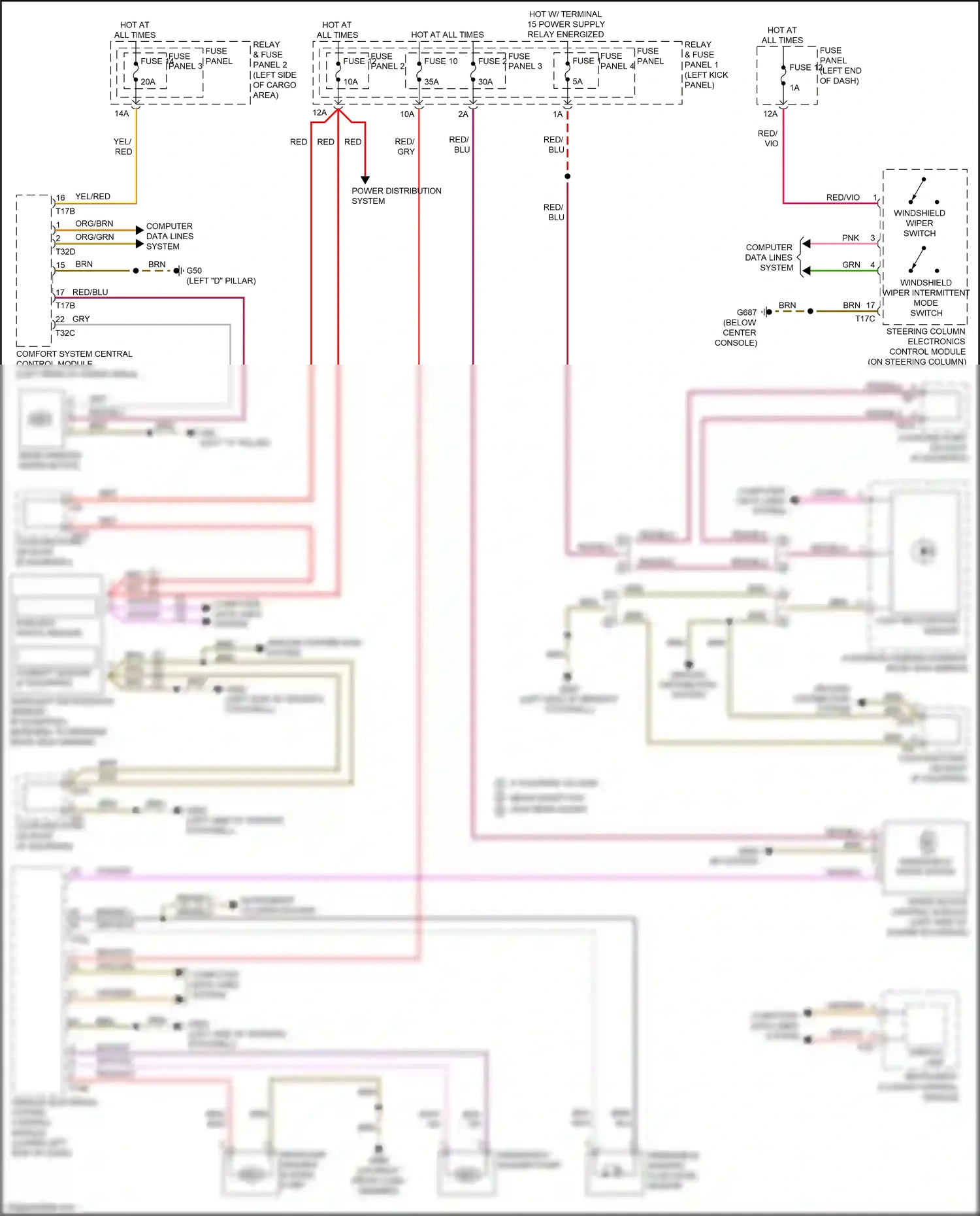 Audi Q5 II (2016-2020) steering column electronics control module wiring diagram  (10 of 11)