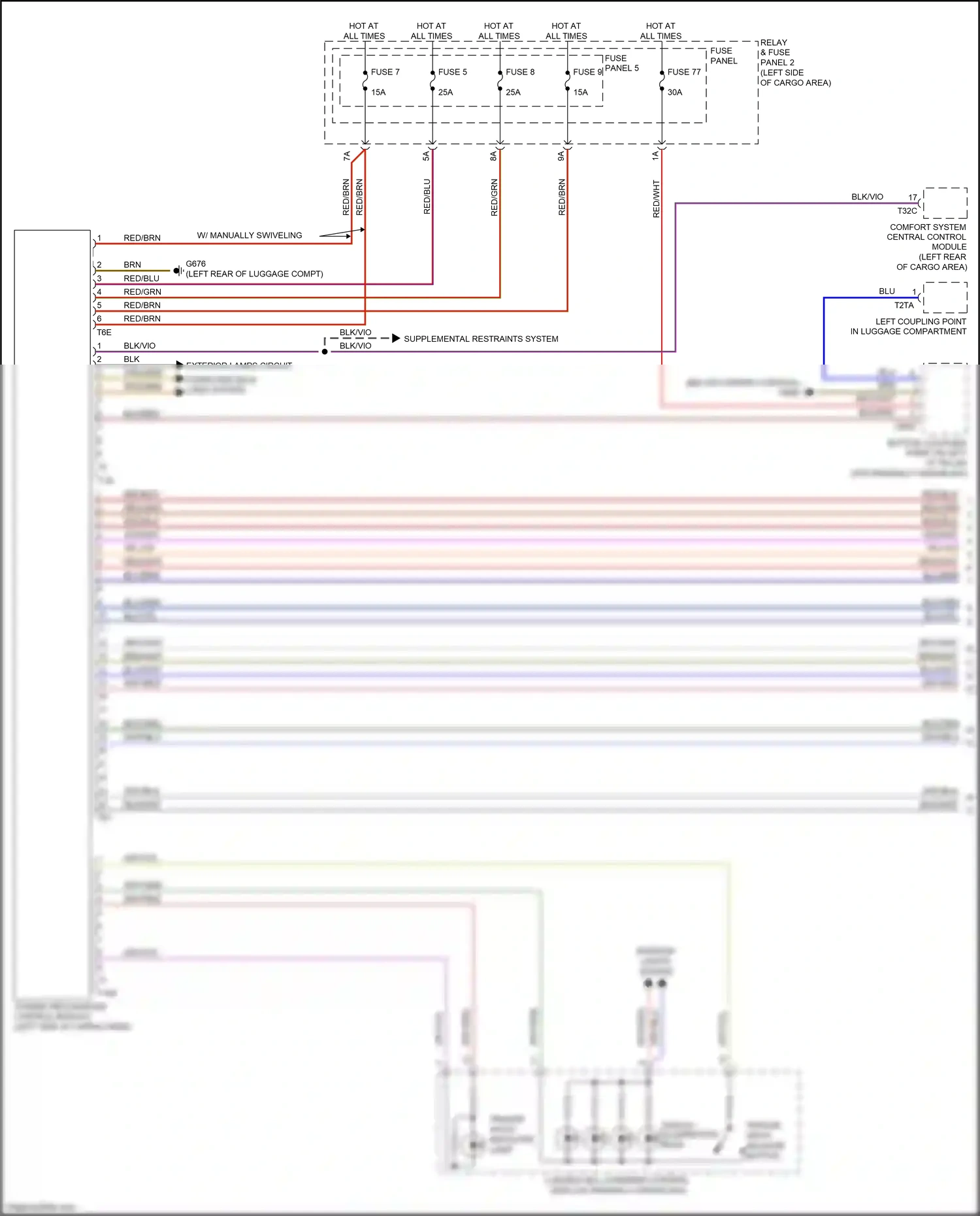 Audi Q5 II (2016-2020) towing recognition control module wiring diagram  (6 of 6)