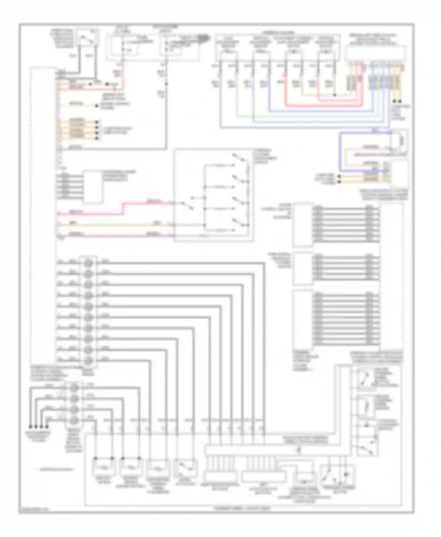 Q7 Audi 4L facelift (2009-2015): Steering column electronic systems control module circuit