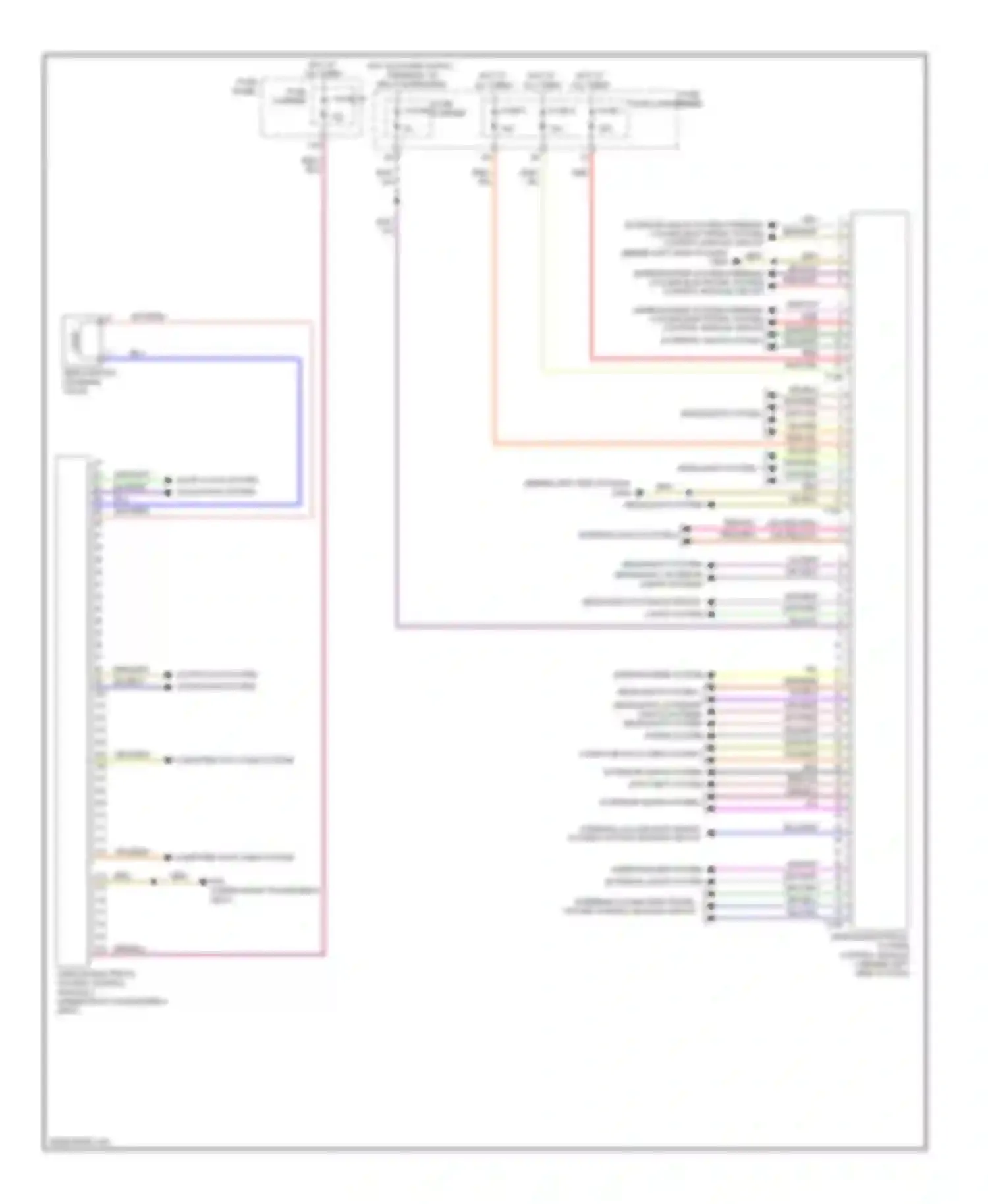 Q7 Audi 4L facelift (2009-2015): Vehicle electrical system control module circuit