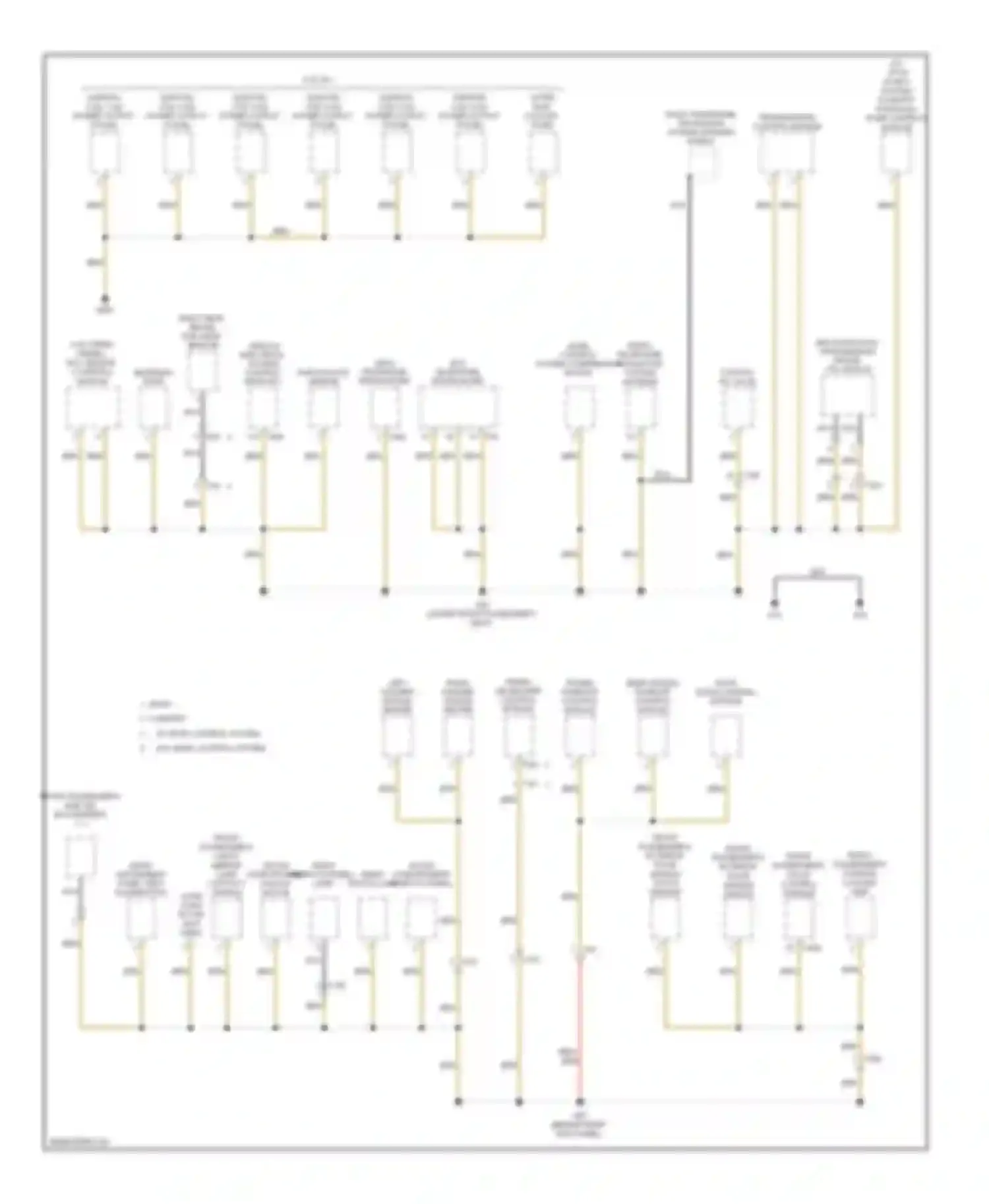 Q7 Audi 4L facelift (2009-2015): Ground distribution circuit (1 of 7)