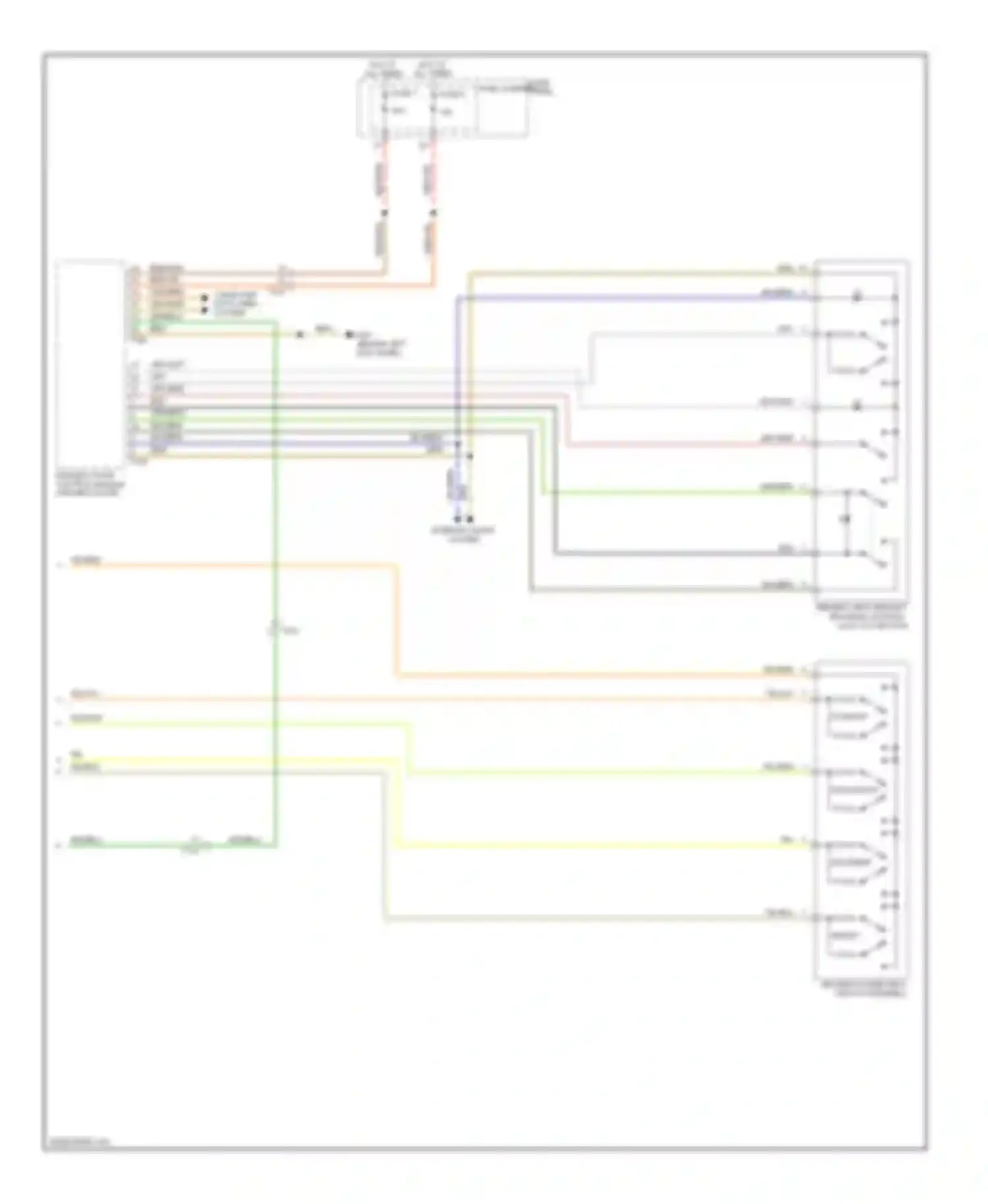 Q7 Audi 4L facelift (2009-2015): Driver"s memory seat circuit (2 of 2)