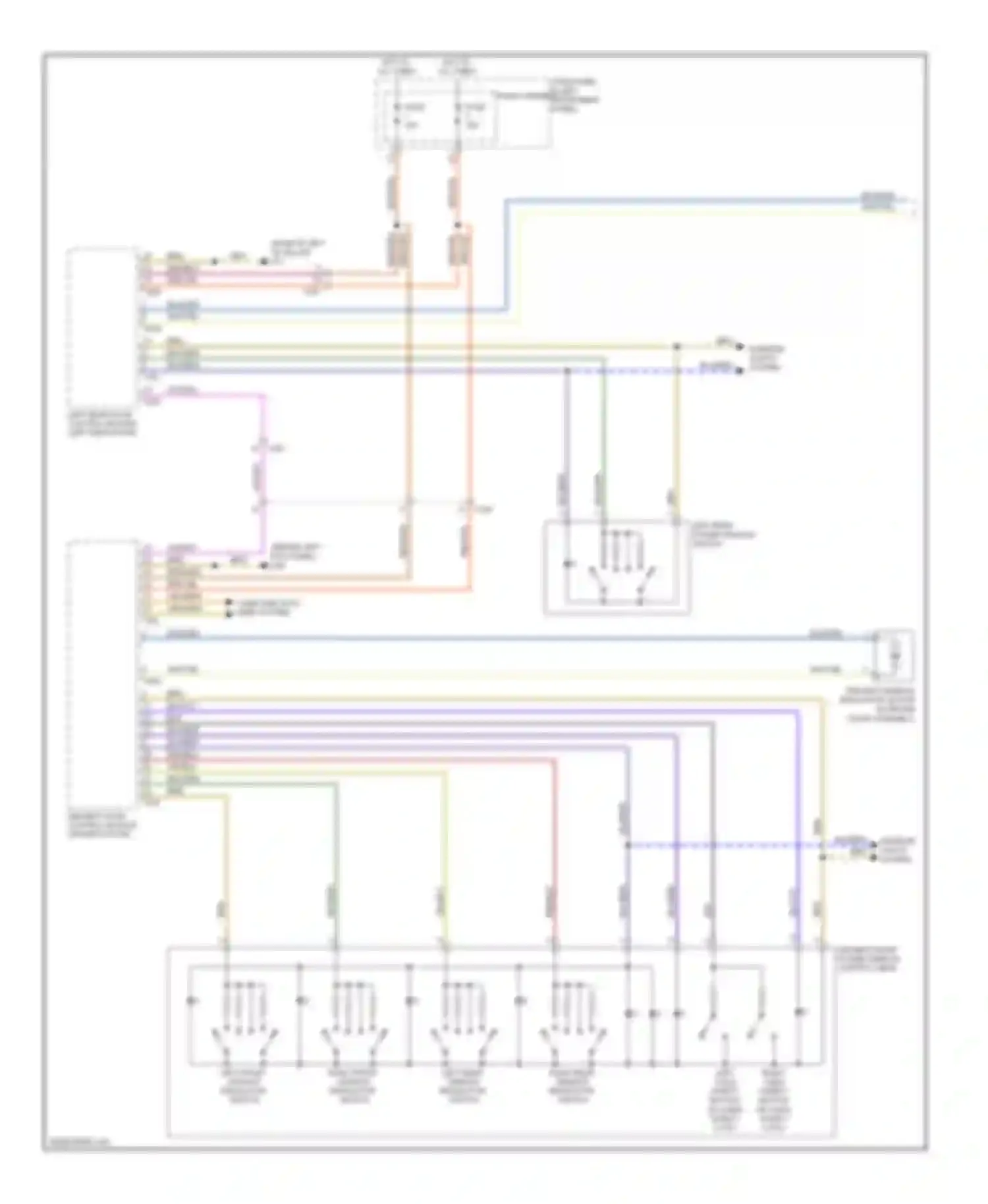 Q7 Audi 4L facelift (2009-2015): Power windows circuit (1 of 2)