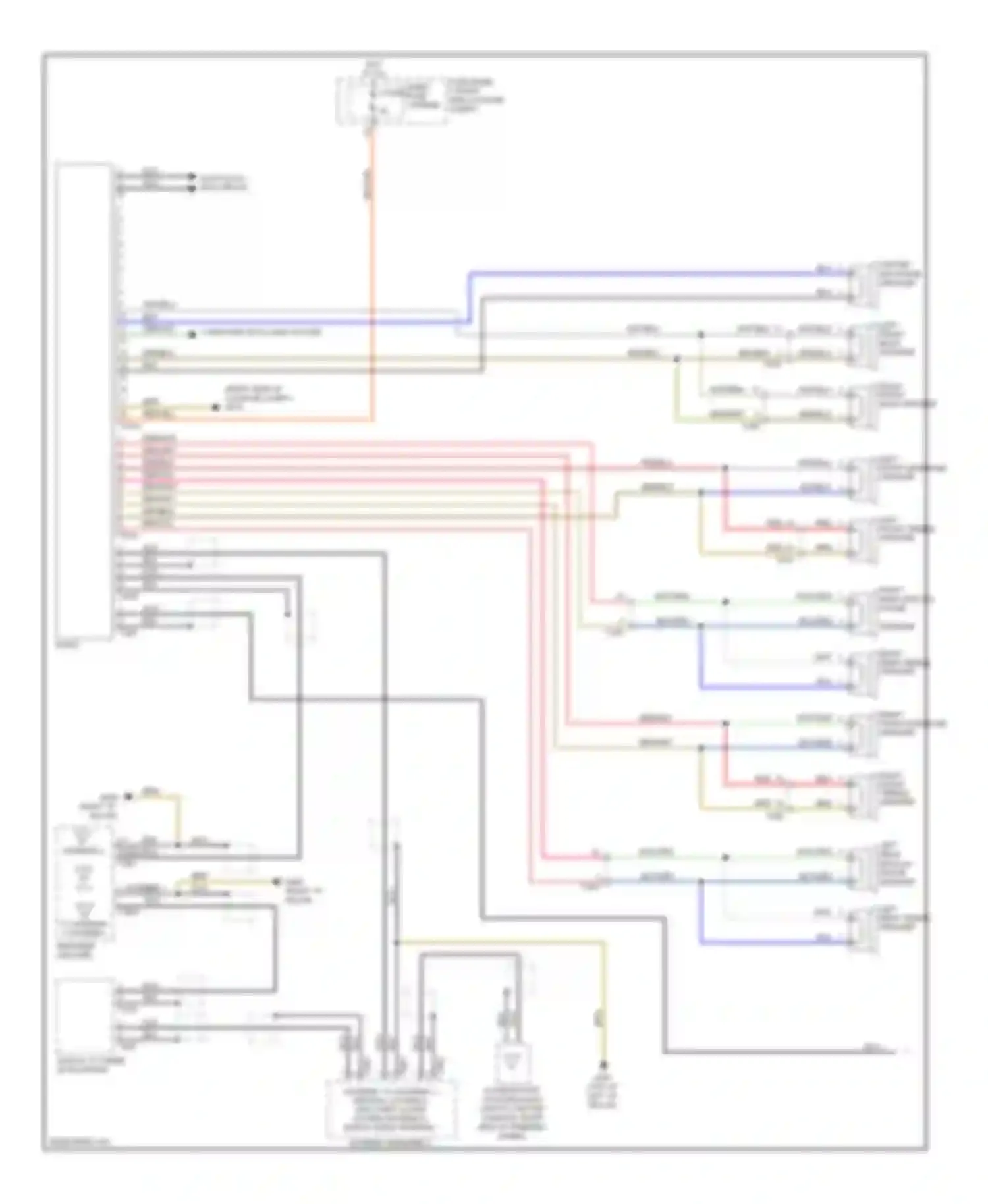 Q7 Audi 4L facelift (2009-2015): Radio circuit, standard (1 of 2)
