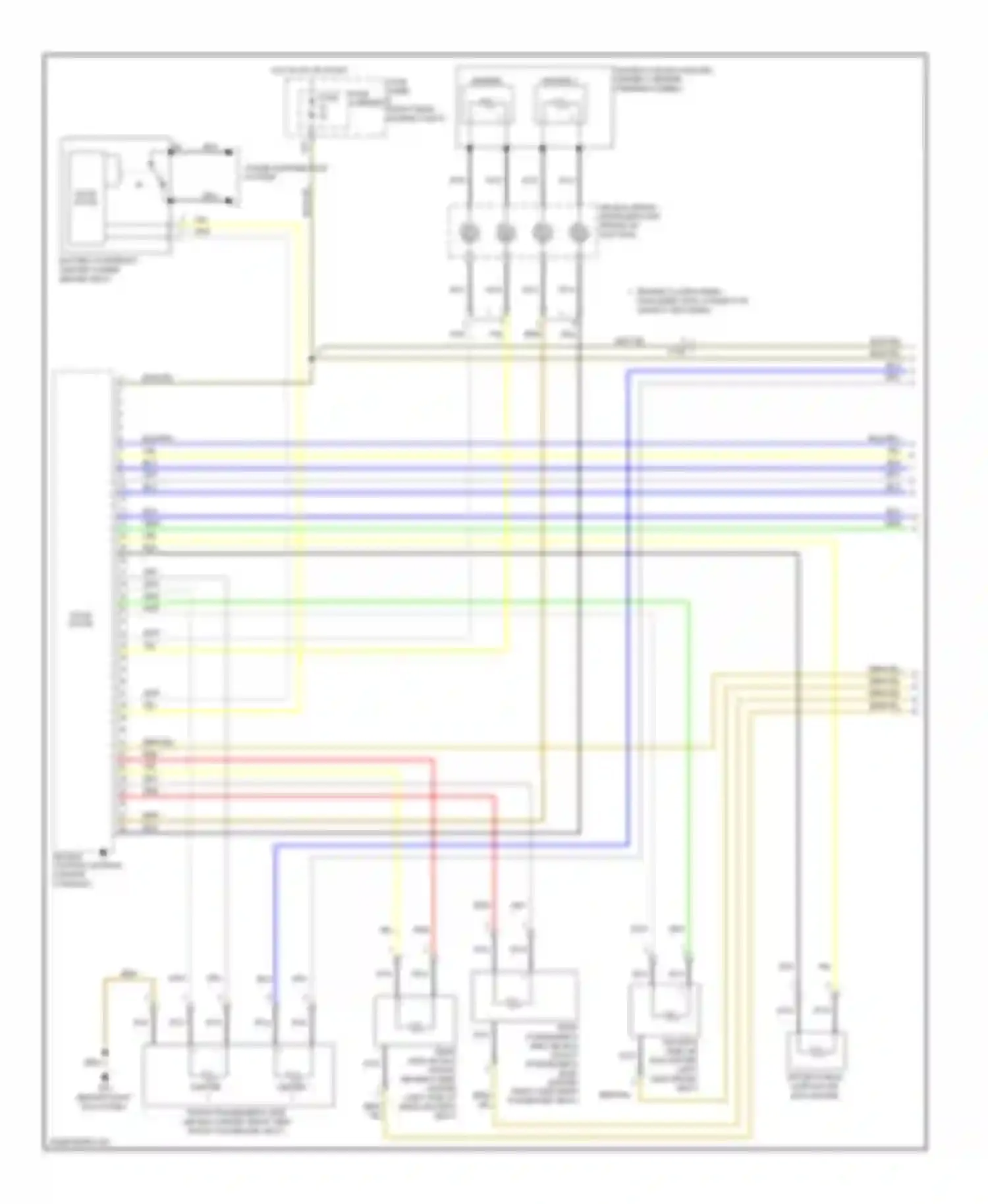 Q7 Audi 4L facelift (2009-2015): Supplemental restraints circuit (1 of 3)