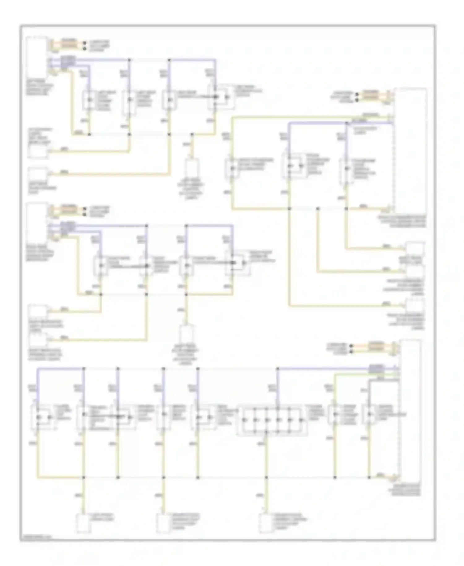 Wiring diagram central locking safe indicator lamp for Audi Q7 4L facelift (2009-2015)