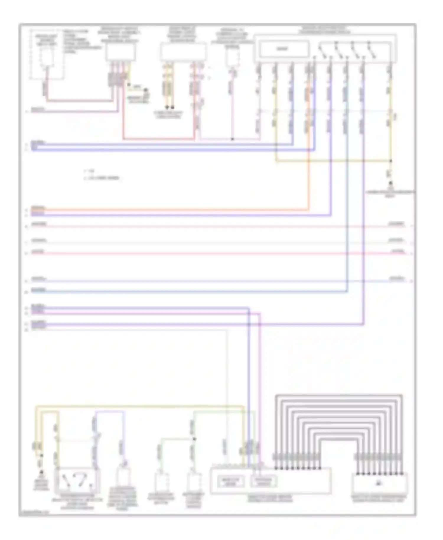 Wiring diagram backup, multi-function transmission range switch for Audi Q7 4L facelift (2009-2015)