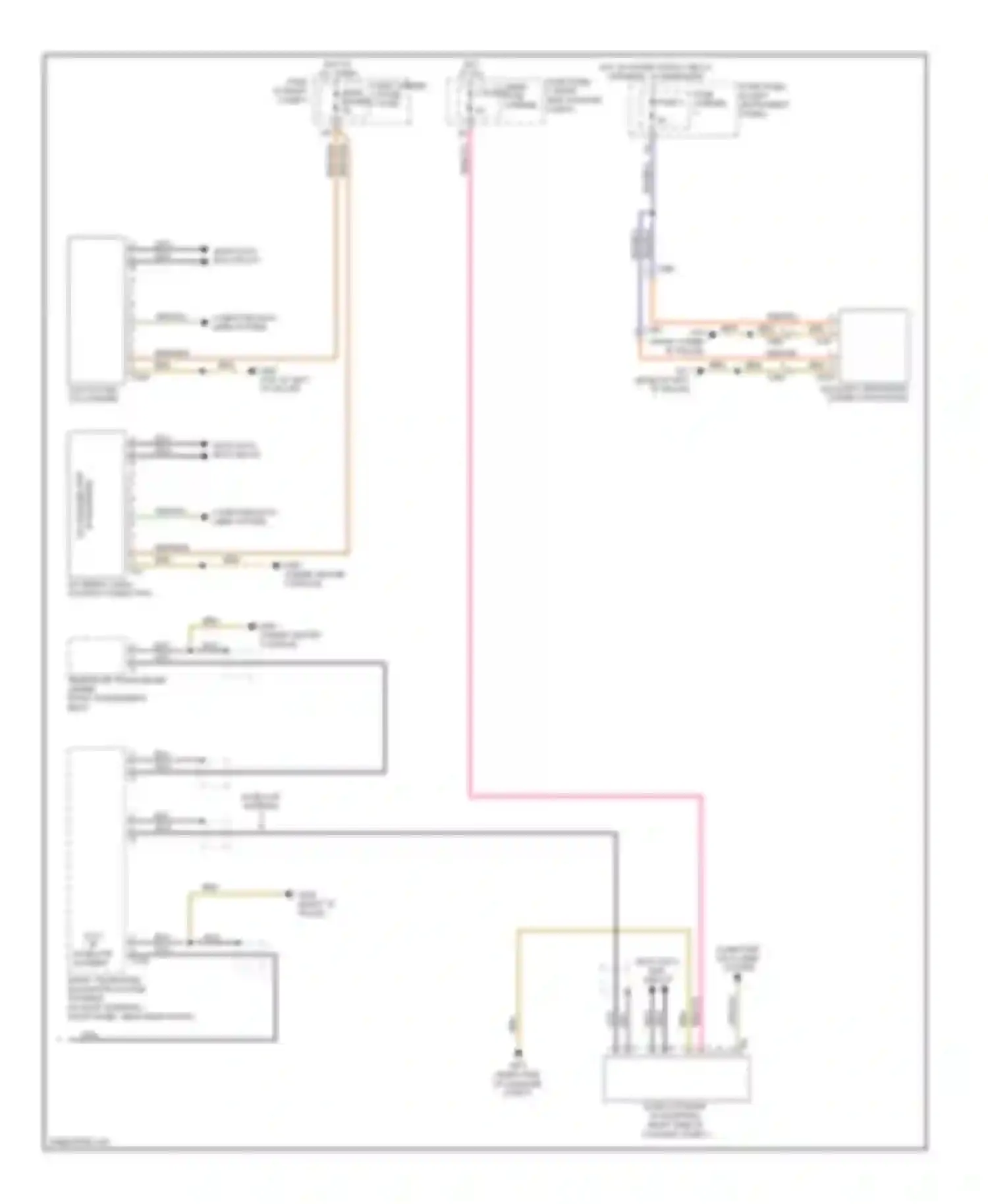 Wiring diagram auxiliary video/audio connection module for Audi Q7 4L facelift (2009-2015)
