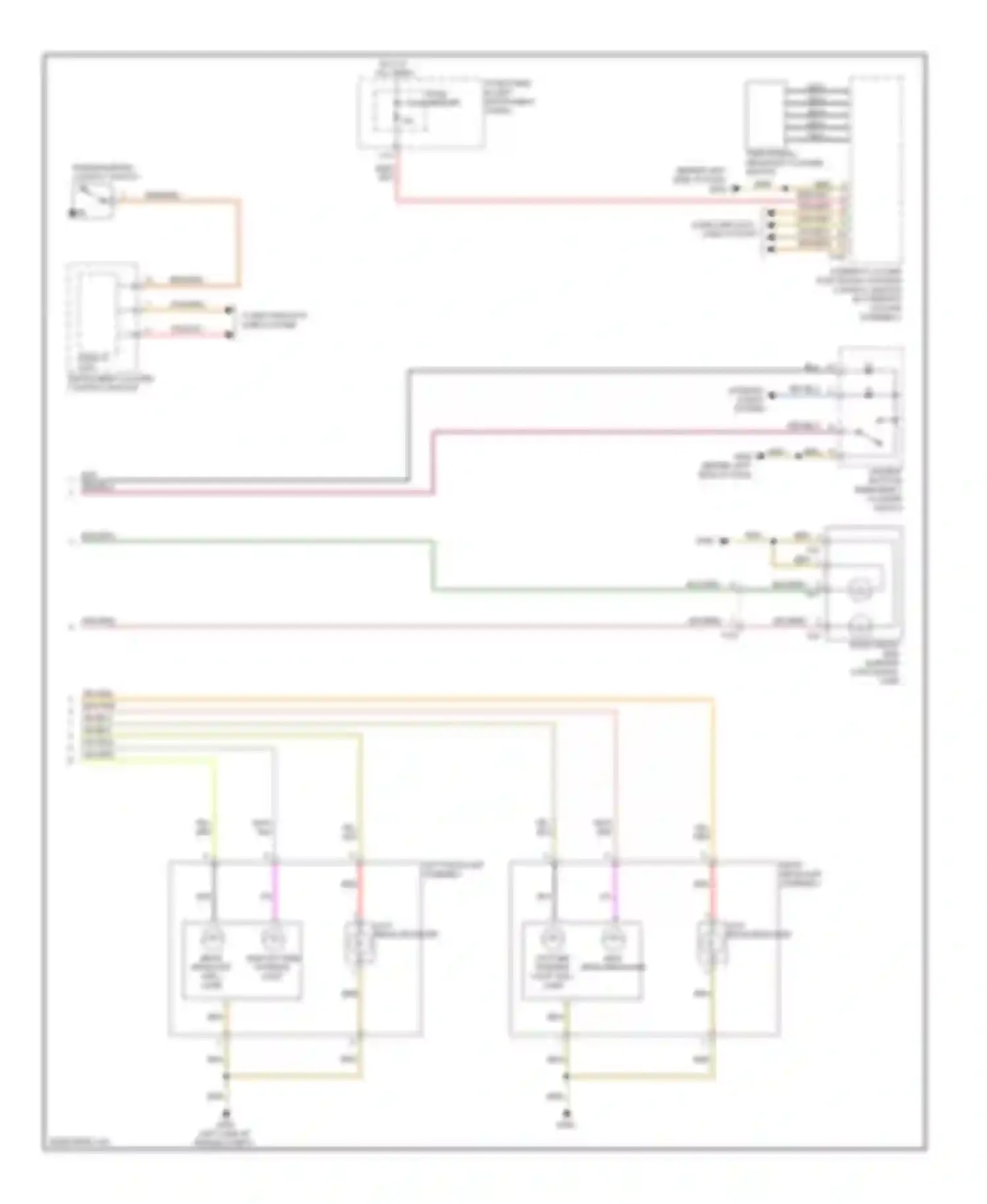 Wiring diagram asr/esp button/ emergency flasher switch for Audi Q7 4L facelift (2009-2015)