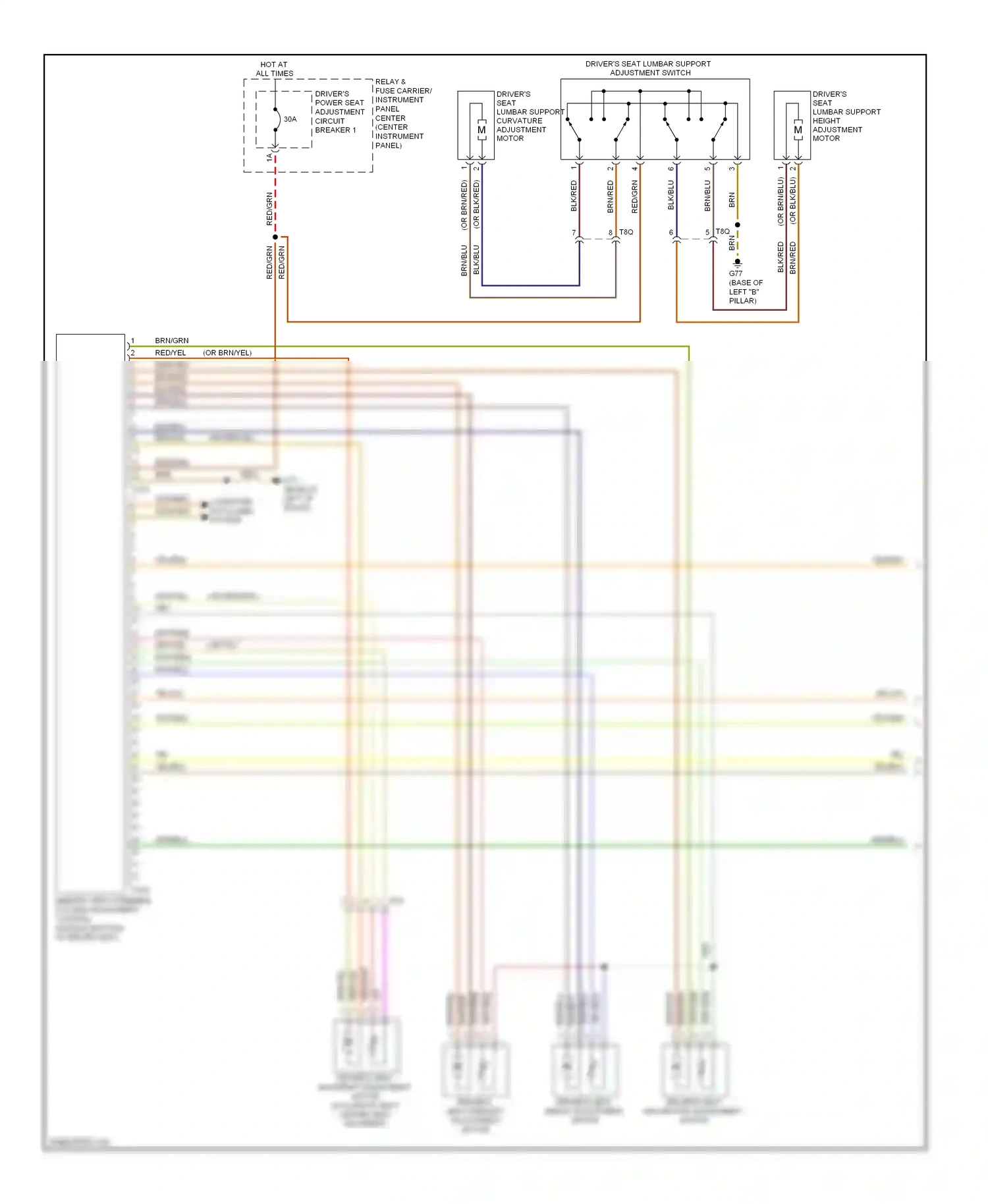 Audi Q7 4L facelift (2009-2015) brn/blu wiring diagram  (22 of 30)