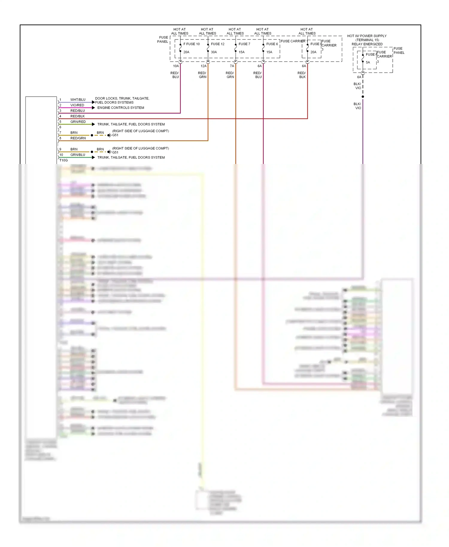 Audi Q7 4L facelift (2009-2015) brn/blu wiring diagram  (4 of 30)