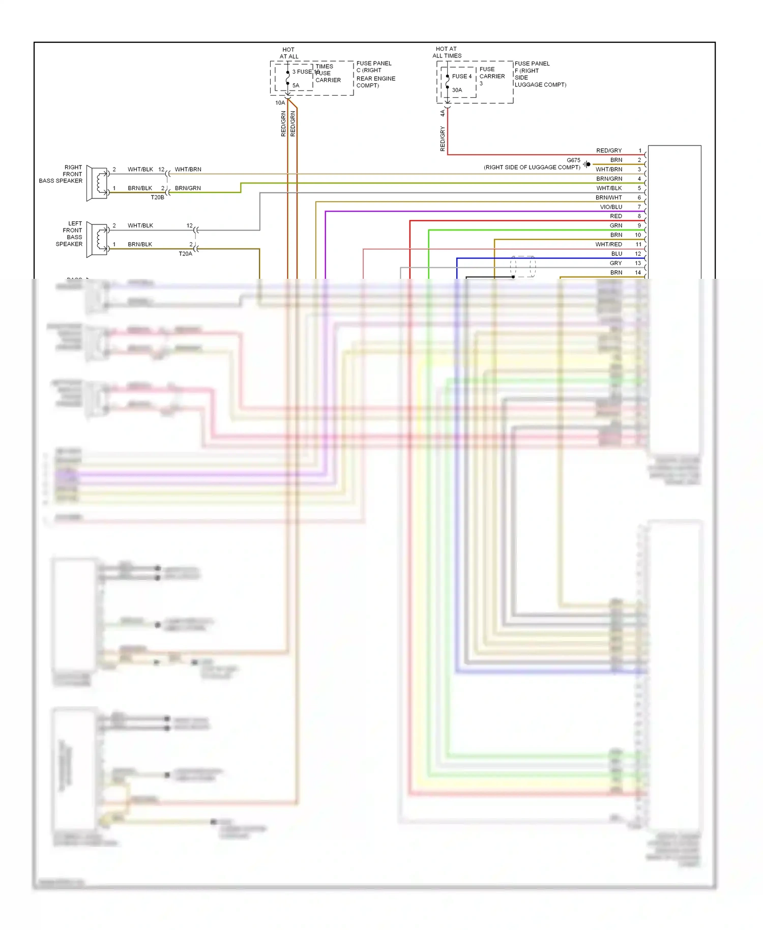 Audi Q7 4L facelift (2009-2015) brn/blu wiring diagram  (29 of 30)