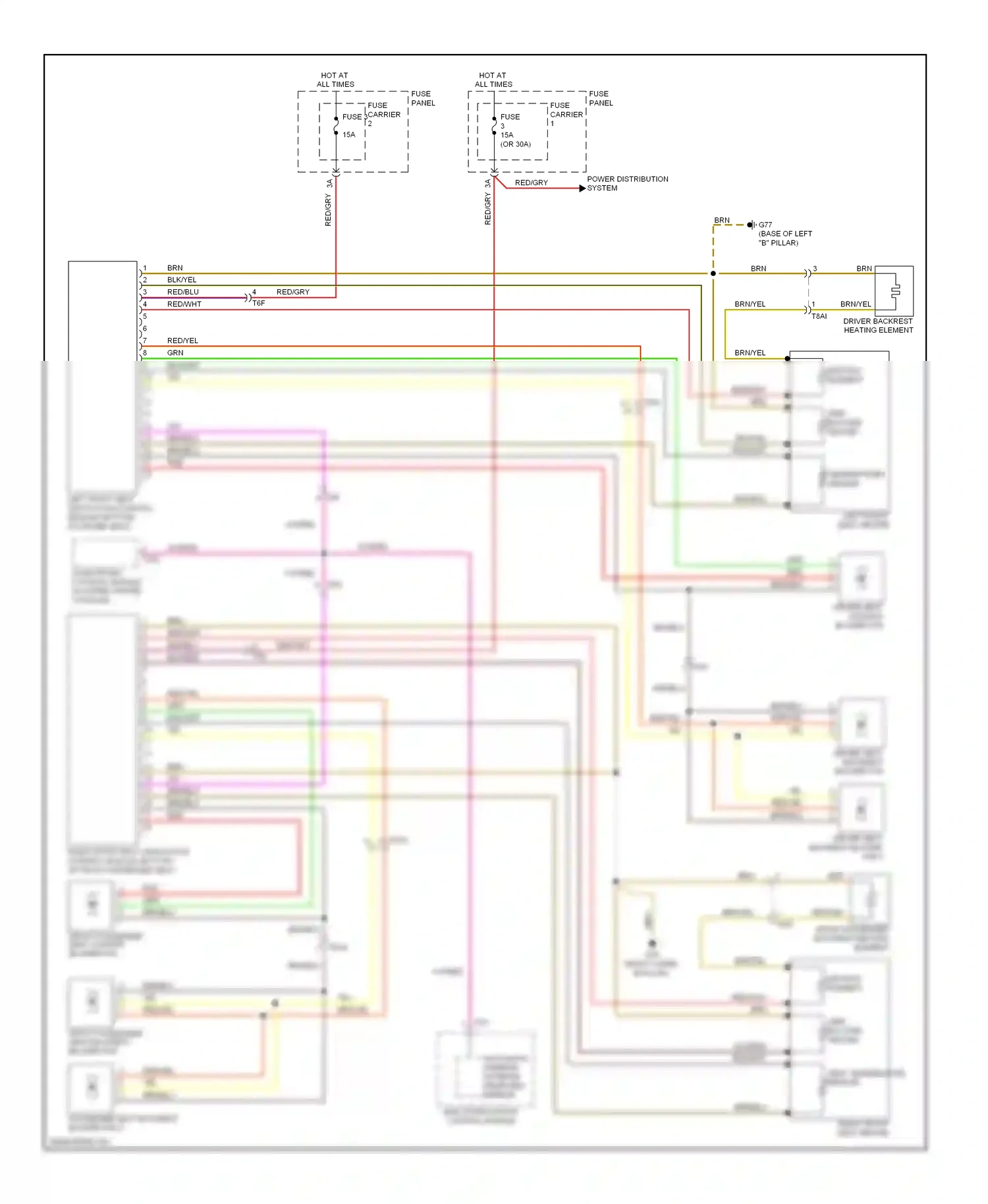 Audi Q7 4L facelift (2009-2015) brn/blu wiring diagram  (23 of 30)