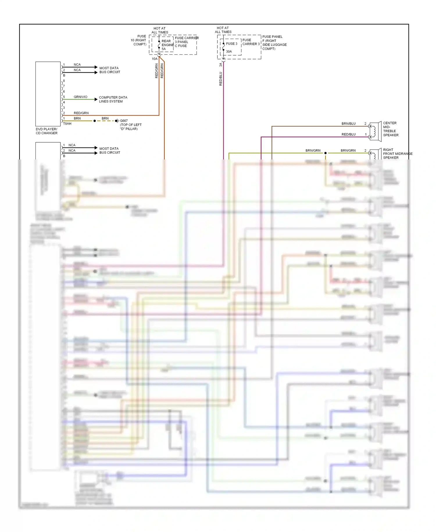 Audi Q7 4L facelift (2009-2015) brn/blu wiring diagram  (27 of 30)