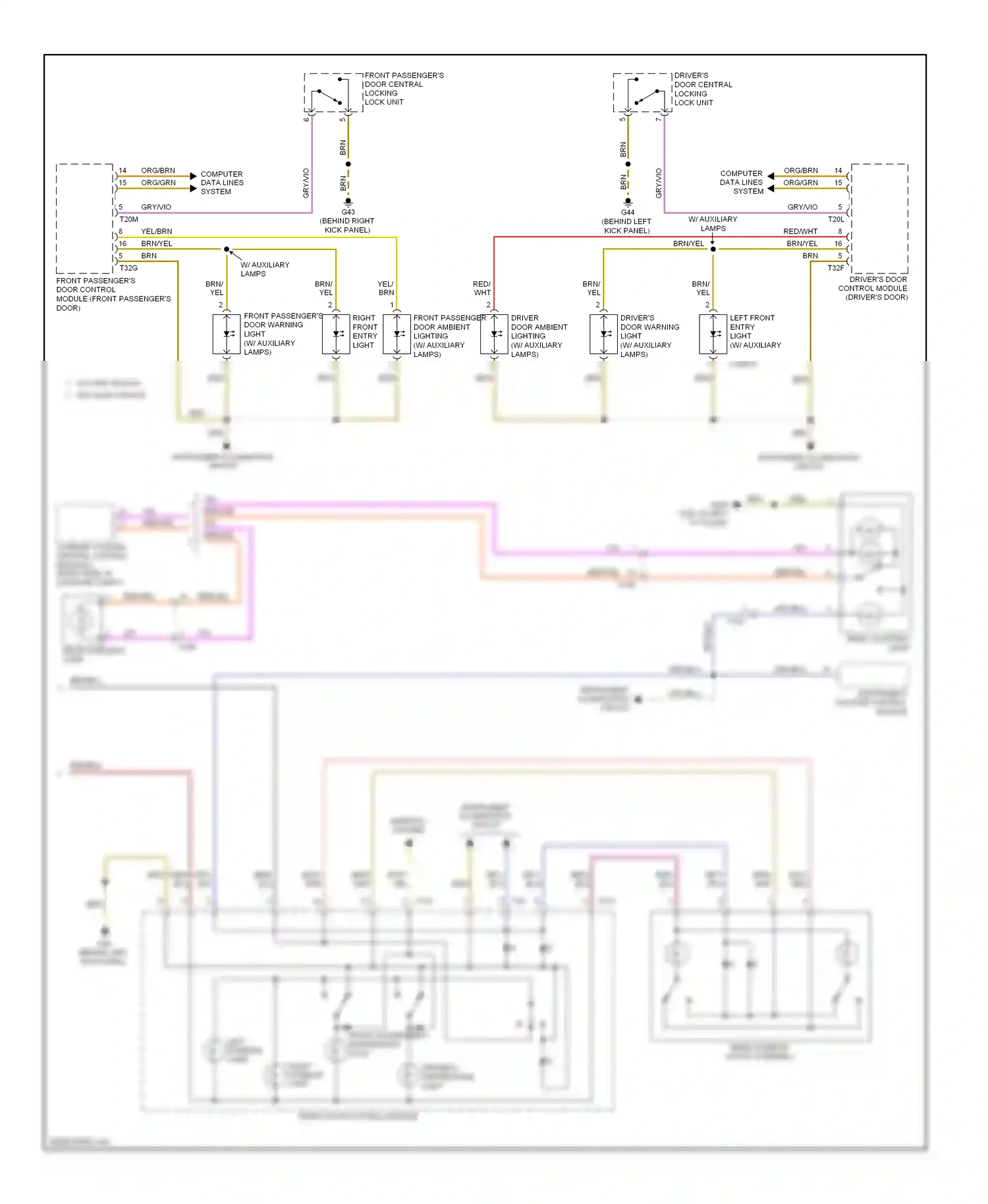 Audi Q7 4L facelift (2009-2015) brn/blu wiring diagram  (21 of 30)