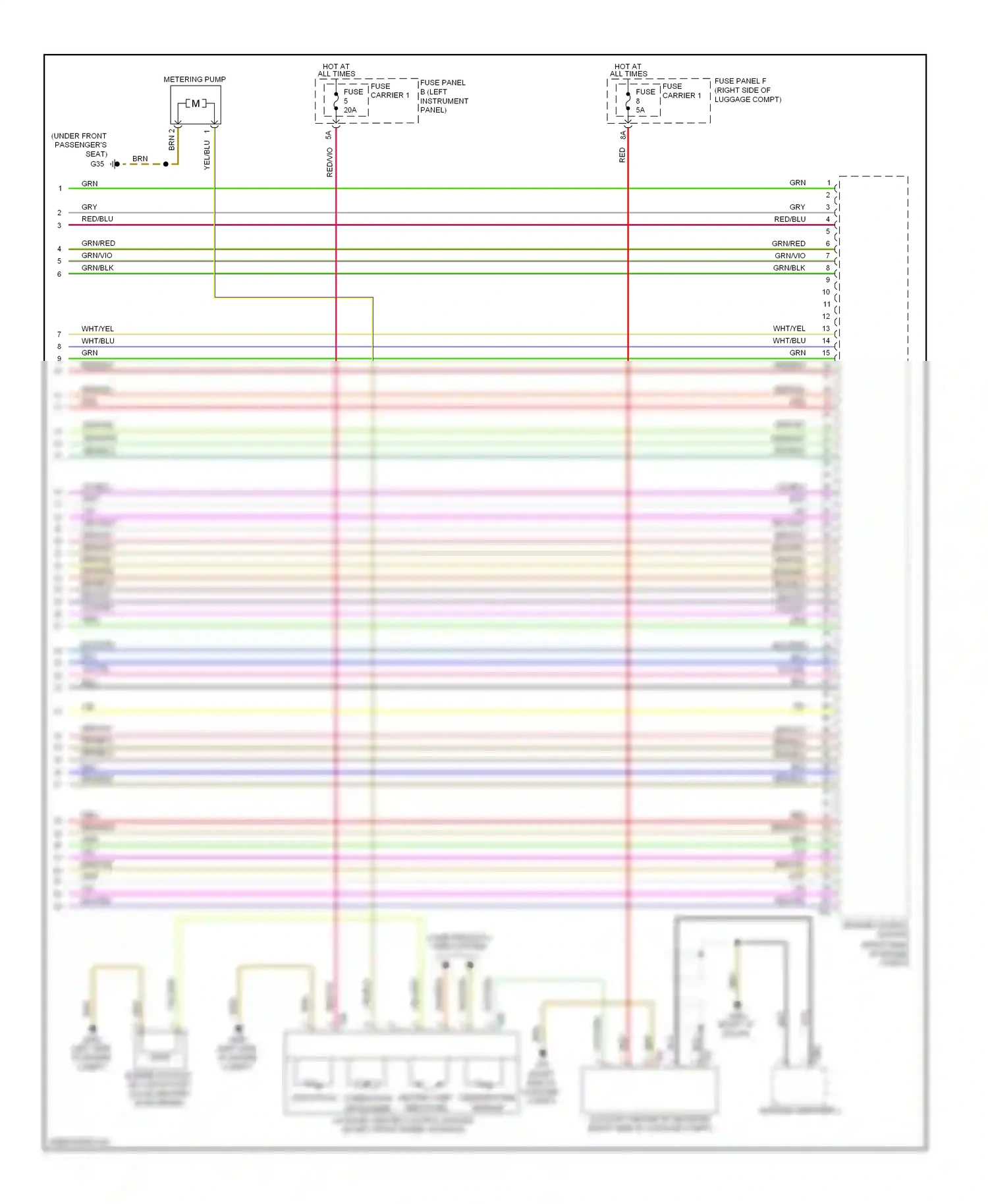 Audi Q7 4L facelift (2009-2015) brn/blu wiring diagram  (16 of 30)