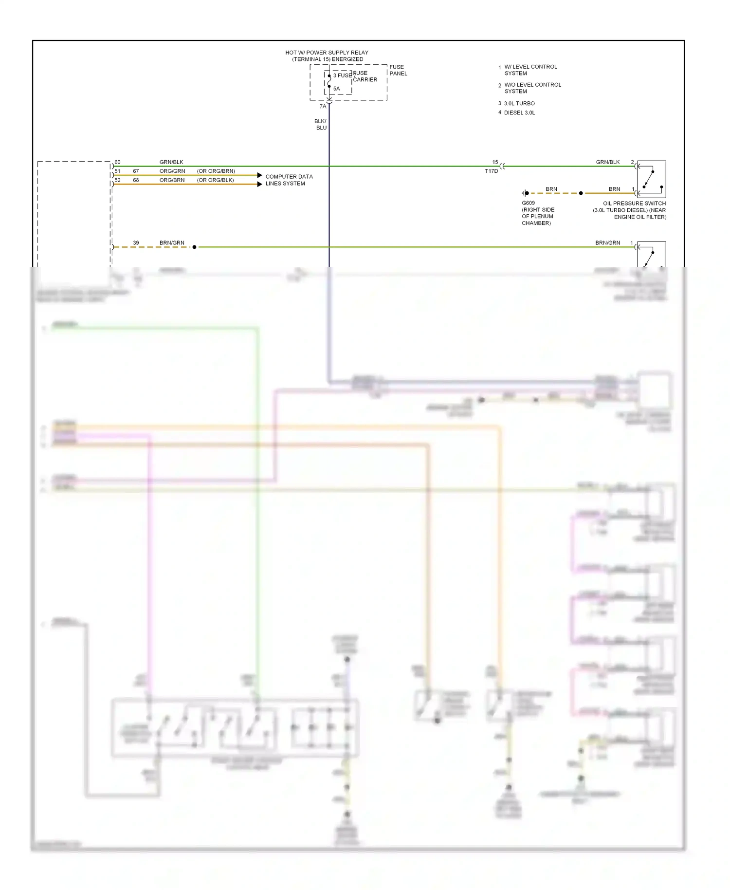 Audi Q7 4L facelift (2009-2015) brn/blu wiring diagram  (13 of 30)