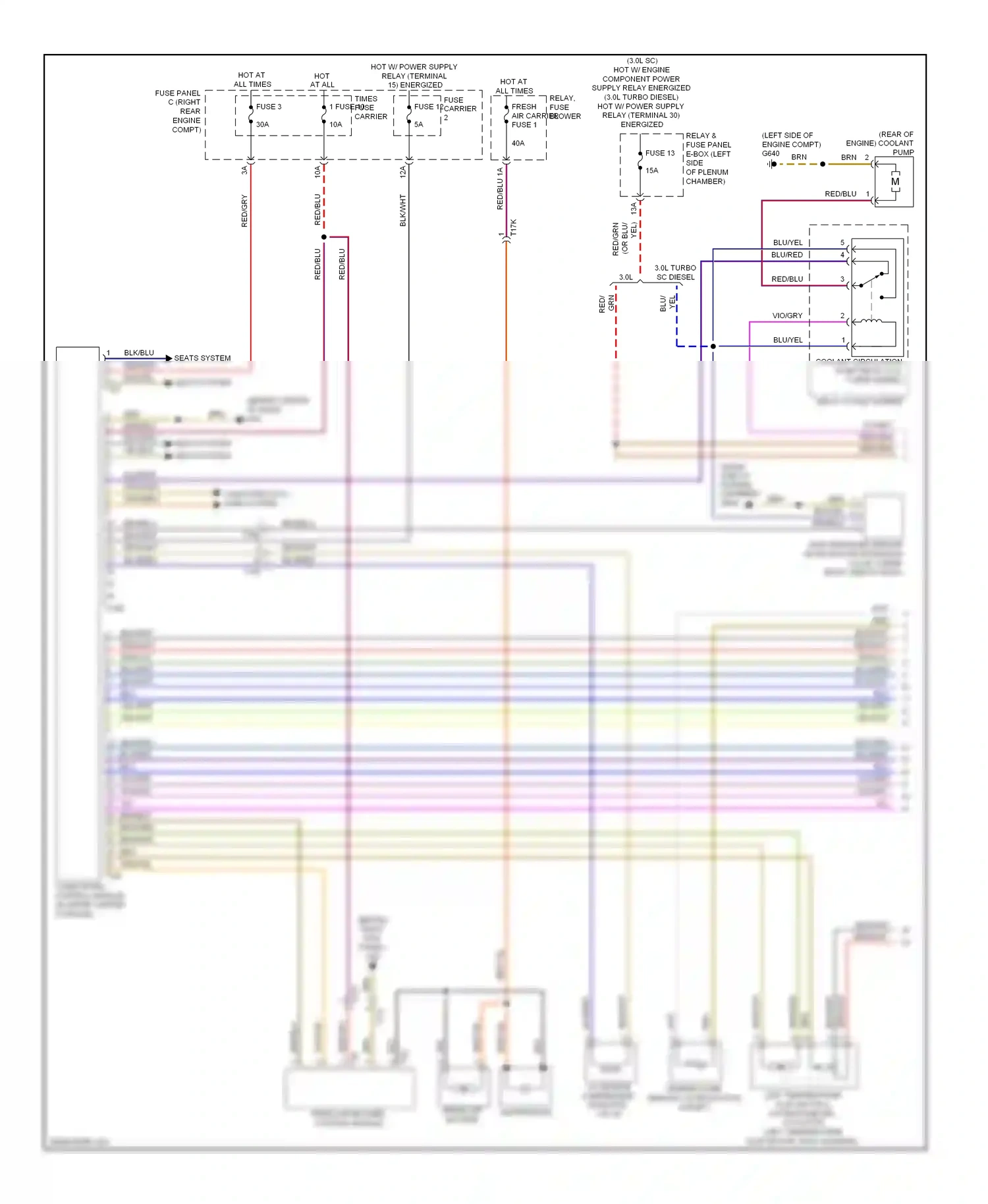 Audi Q7 4L facelift (2009-2015) brn/blu wiring diagram  (1 of 30)
