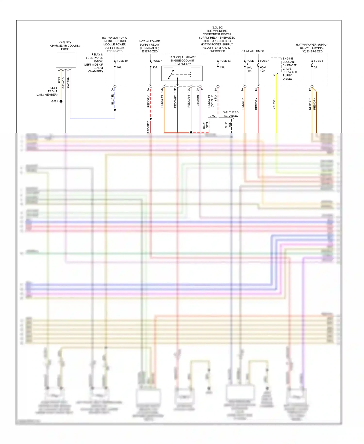 Audi Q7 4L facelift (2009-2015) brn/blu wiring diagram  (2 of 30)