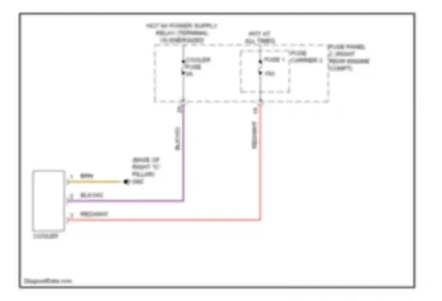Wiring diagram cooler fuse for Audi Q7 4L facelift (2009-2015) (2 of 3)