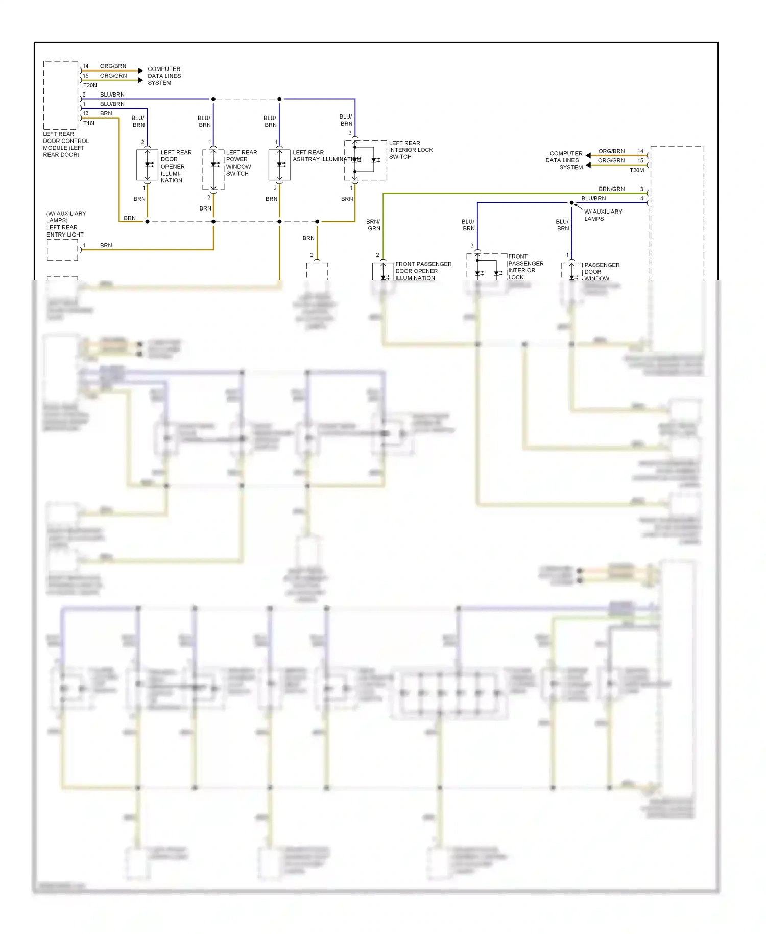 Audi Q7 4L facelift (2009-2015) driver's seat memory program switch (if equipped) wiring diagram  (1 of 1)