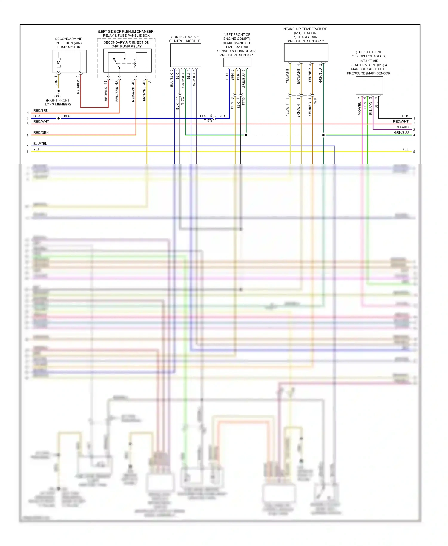 Audi Q7 4L facelift (2009-2015) engine coolant level (ecl) warning switch wiring diagram  (1 of 2)