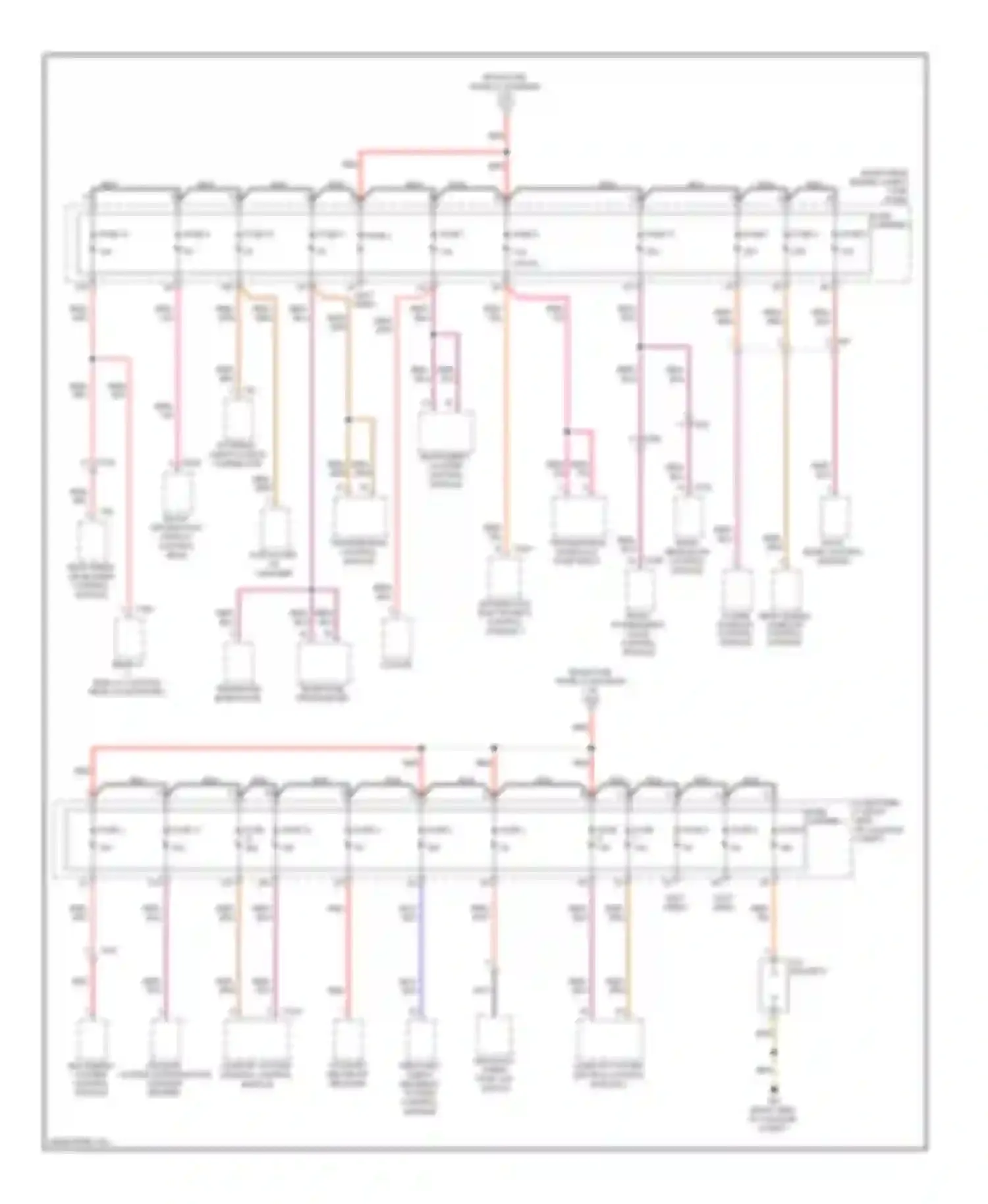 Wiring diagram fuse panel c for Audi Q7 4L facelift (2009-2015)