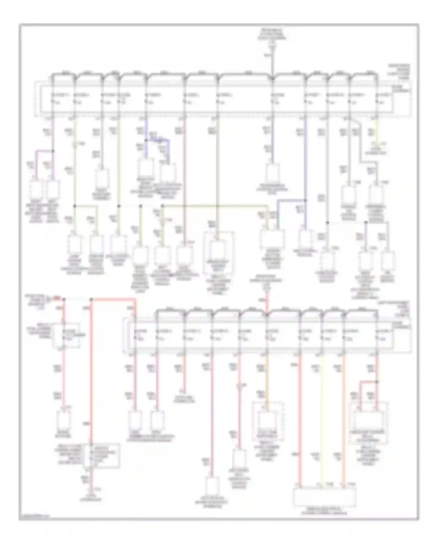 Wiring diagram asr/esp button/ emergency flasher switch for Audi Q7 4L facelift (2009-2015)