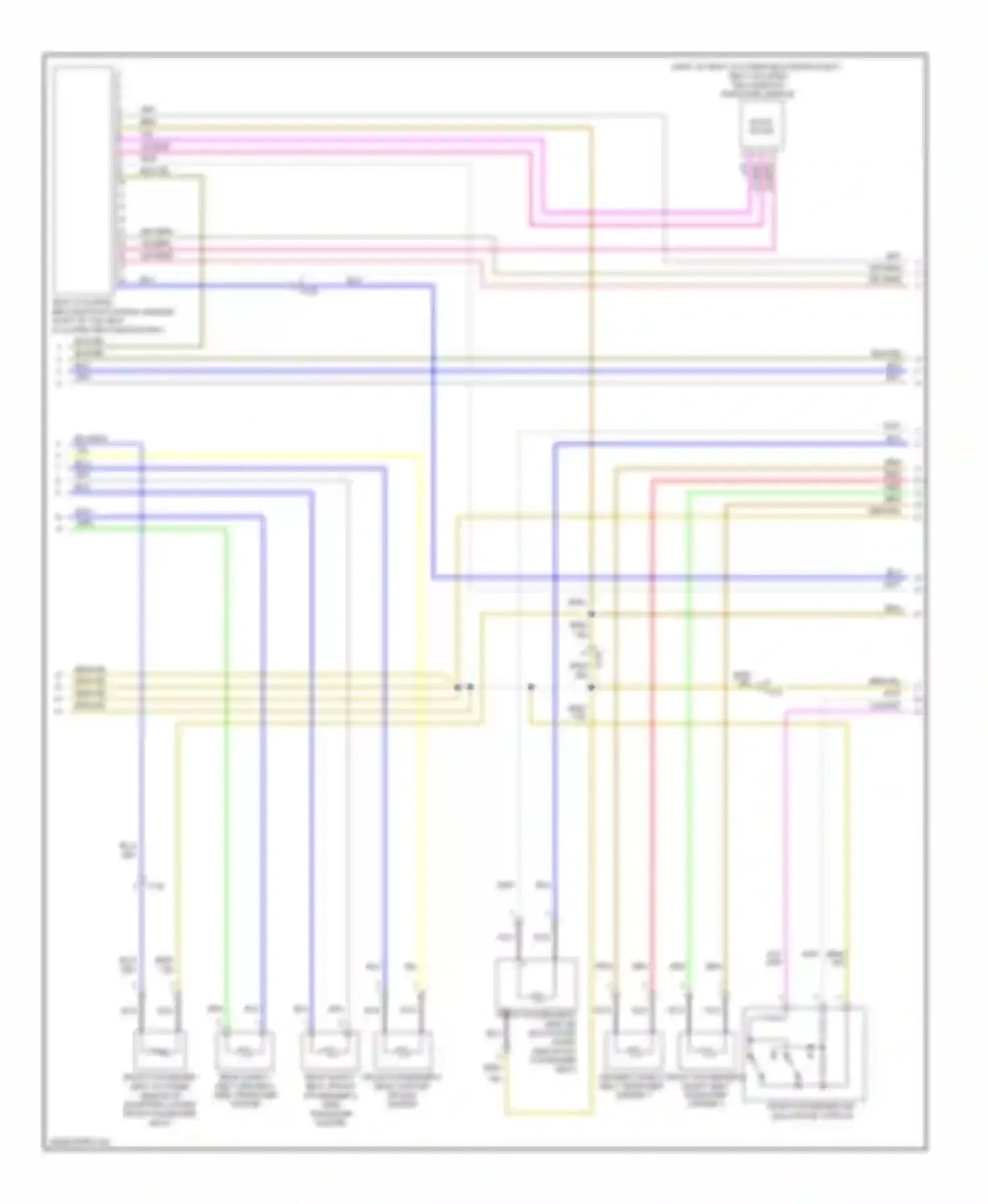 Wiring diagram front passenger's head curtain air bag igniter for Audi Q7 4L facelift (2009-2015) (1 of 1)