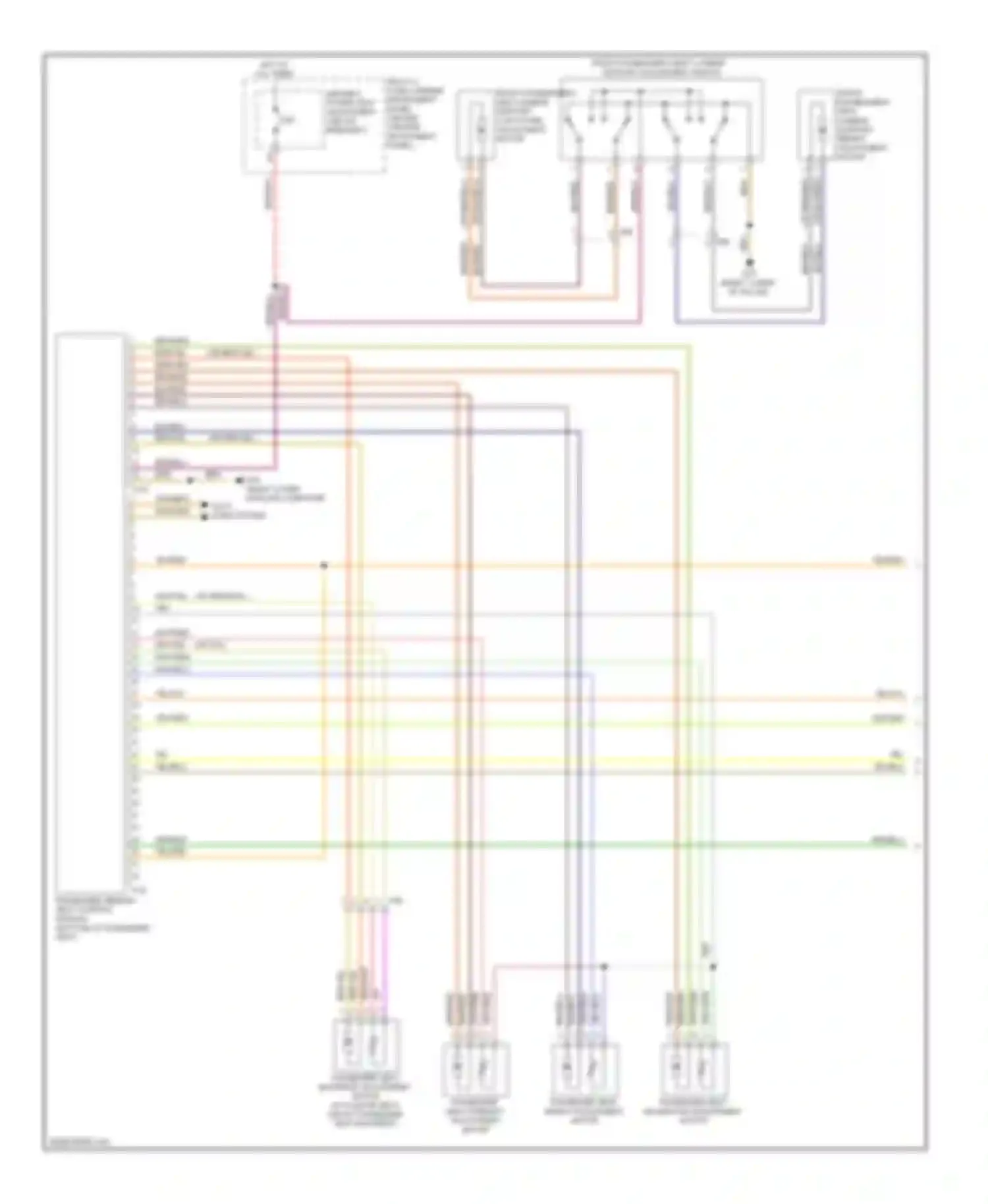 Wiring diagram front passenger's seat lumbar for Audi Q7 4L facelift (2009-2015) (1 of 1)
