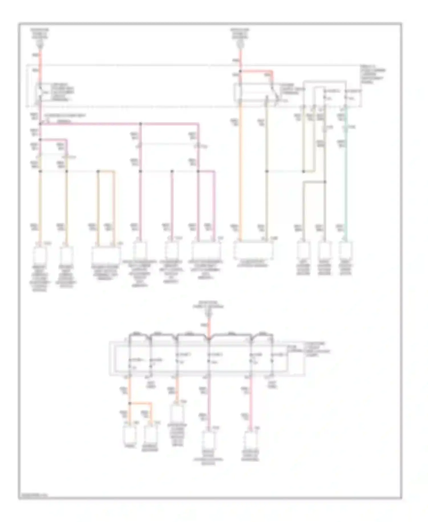 Wiring diagram fuse carrier 2 for Audi Q7 4L facelift (2009-2015) (2 of 13)
