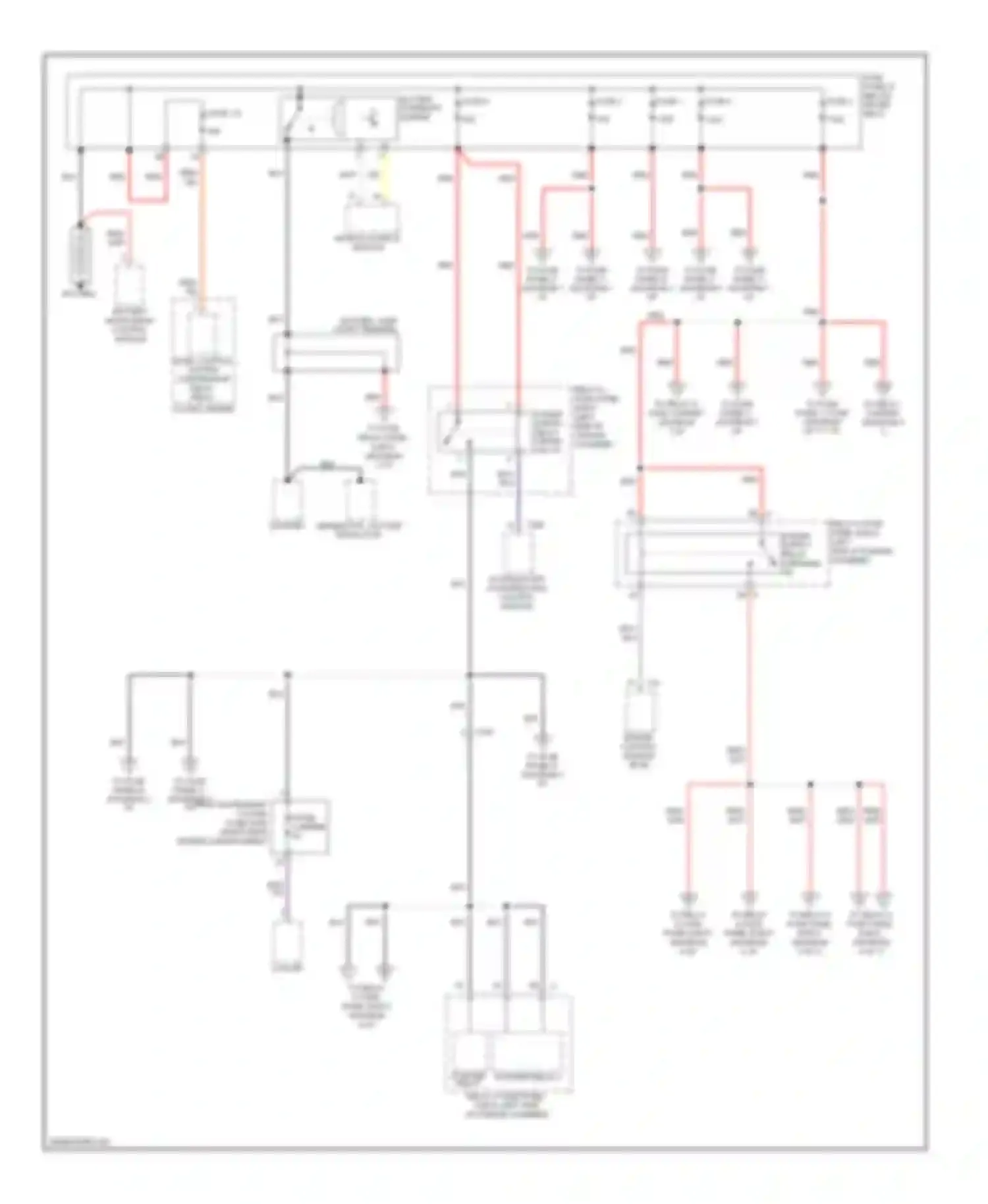 Wiring diagram level control system compressor relay relay & fuse carrier for Audi Q7 4L facelift (2009-2015)