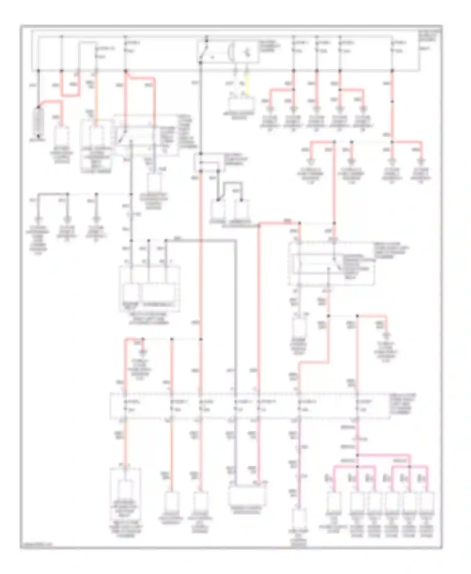 Wiring diagram level control system compressor relay relay & fuse carrier for Audi Q7 4L facelift (2009-2015)