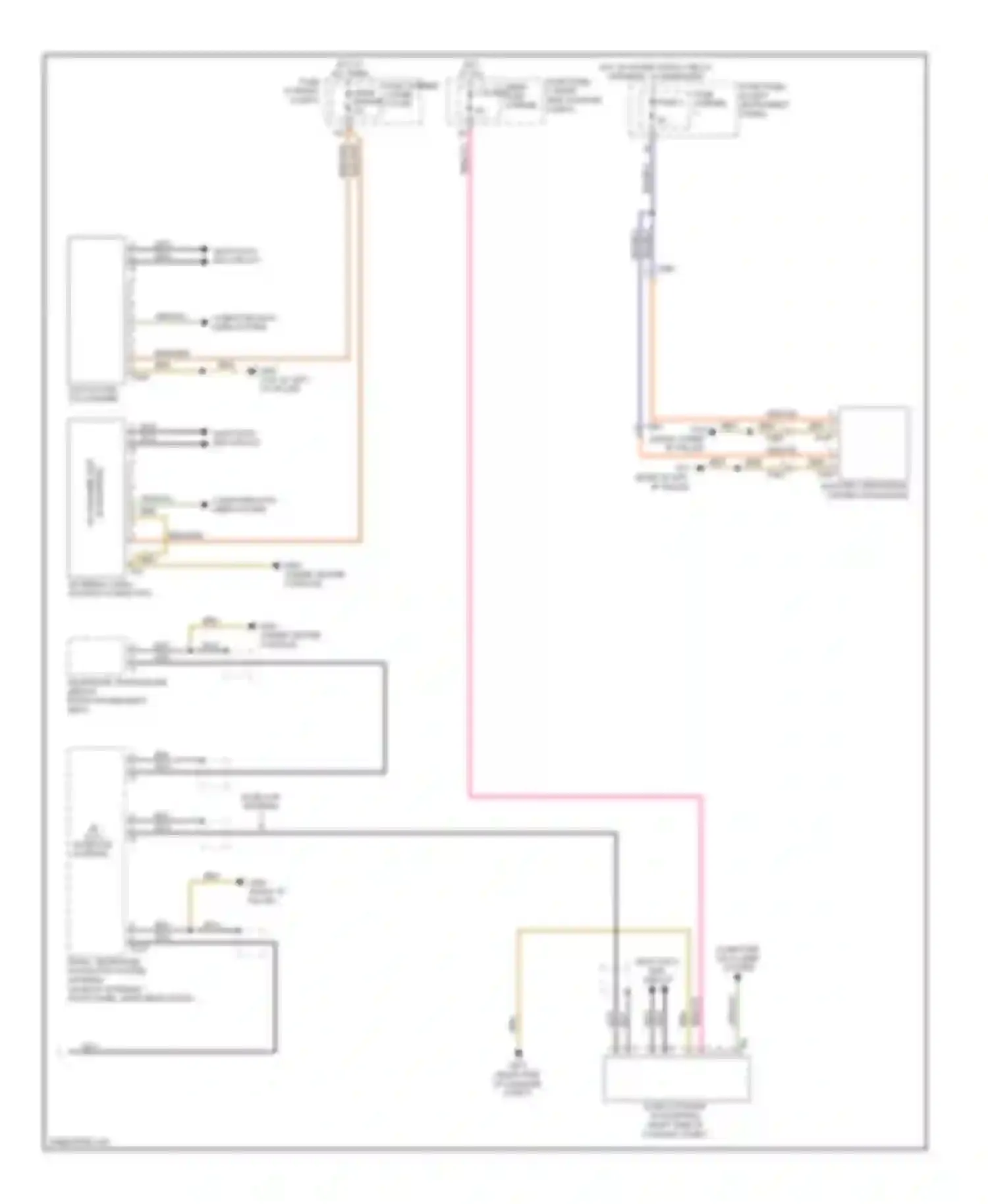 Wiring diagram auxiliary video/audio connection module for Audi Q7 4L facelift (2009-2015)
