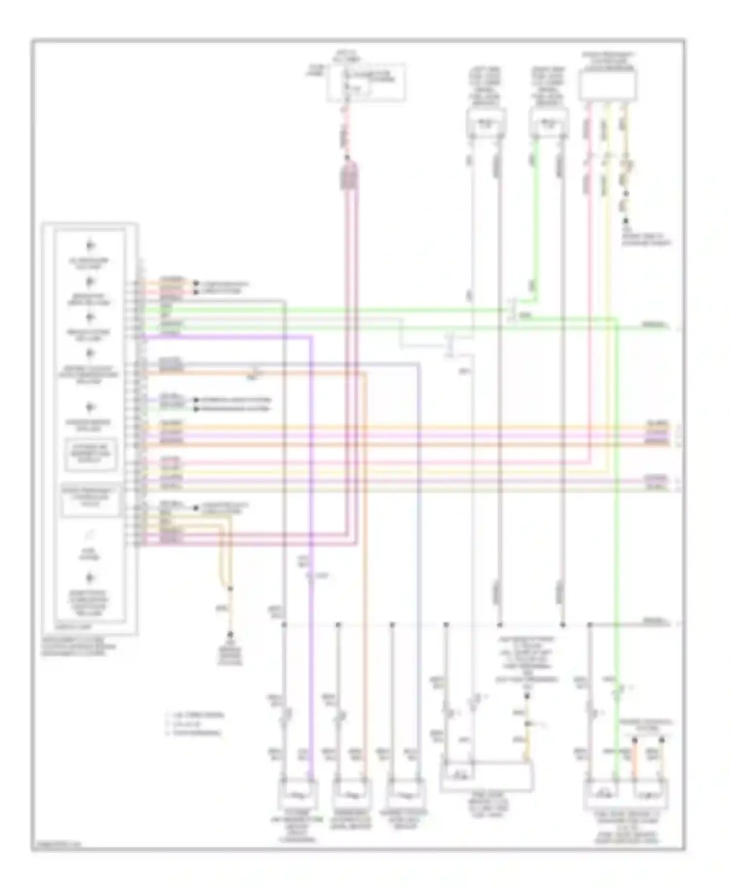 Wiring diagram engine coolant level/temperature ind lamp for Audi Q7 4L facelift (2009-2015)