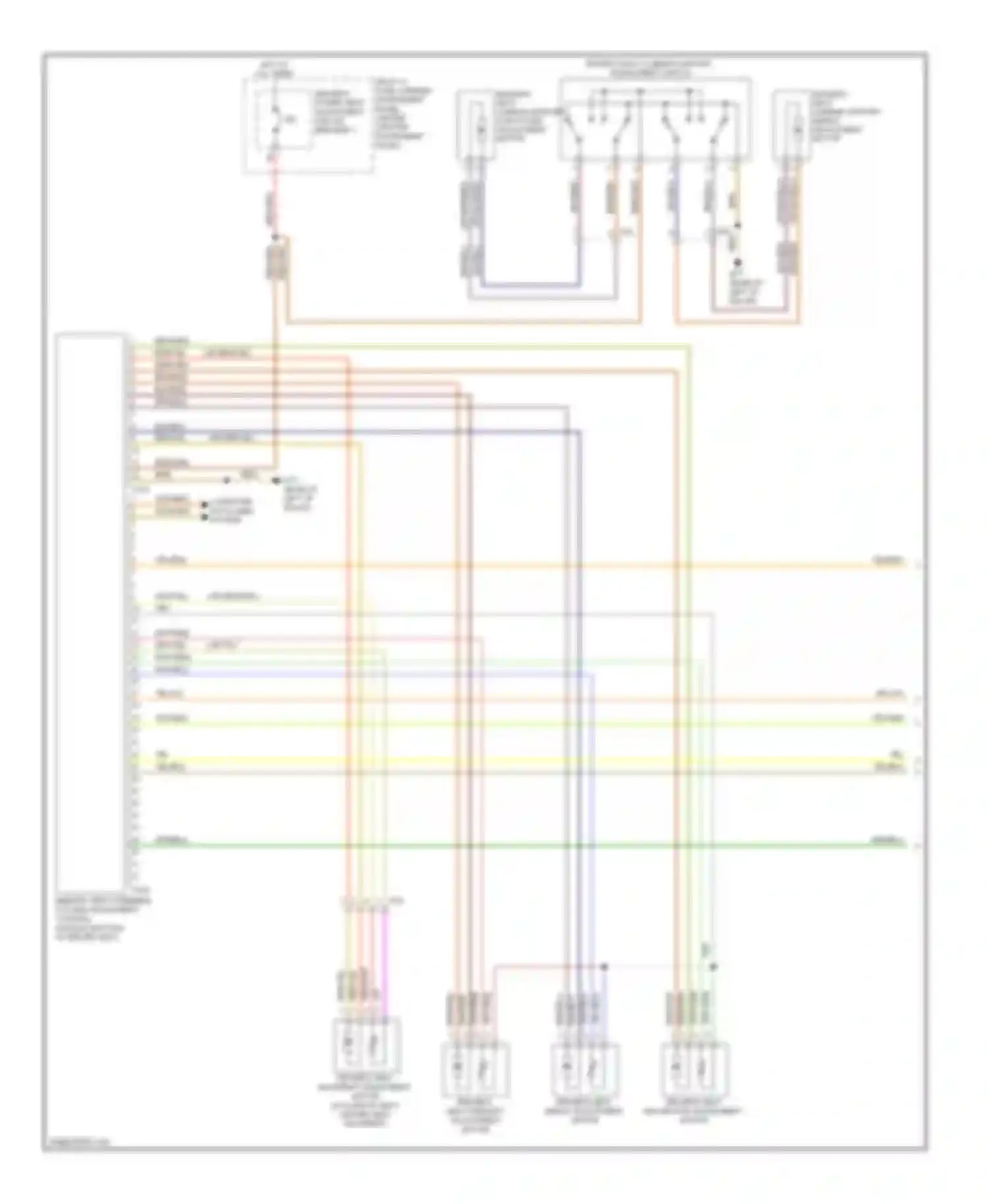 Wiring diagram multi-function steering wheel control module for Audi Q7 4L facelift (2009-2015)
