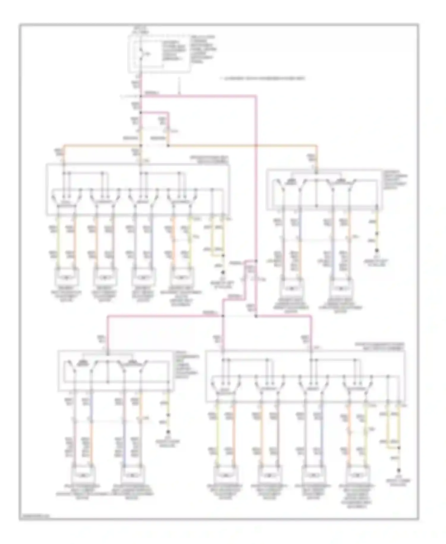 Wiring diagram driver's power seat adjustment circuit breaker 1 for Audi Q7 4L facelift (2009-2015)