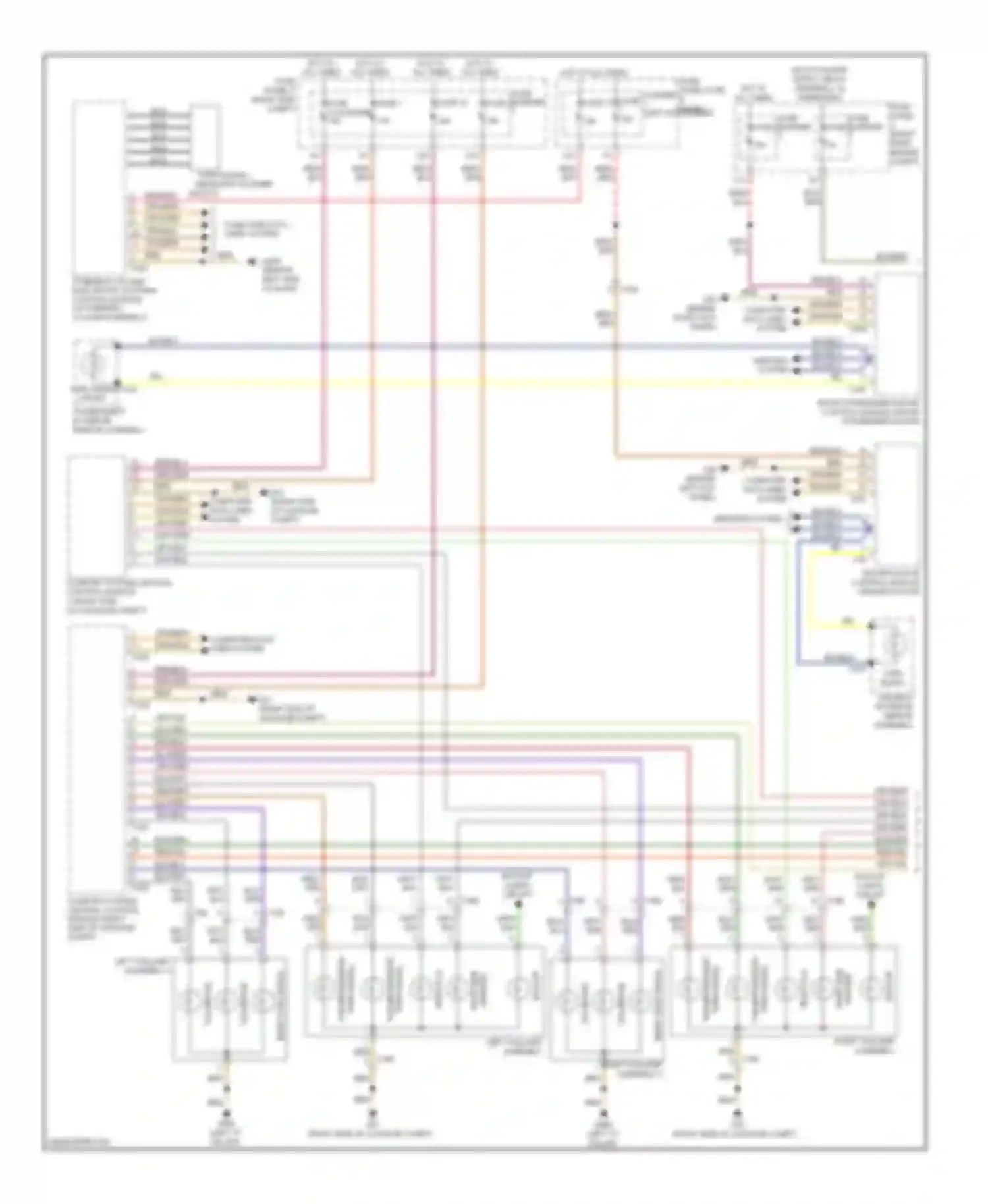 Wiring diagram auxiliary video/audio connection module for Audi Q7 4L facelift (2009-2015)
