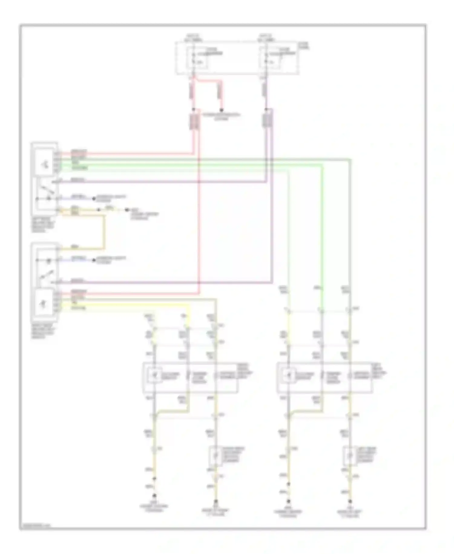 Wiring diagram heating element temper- ature sensor for Audi Q7 4L facelift (2009-2015)