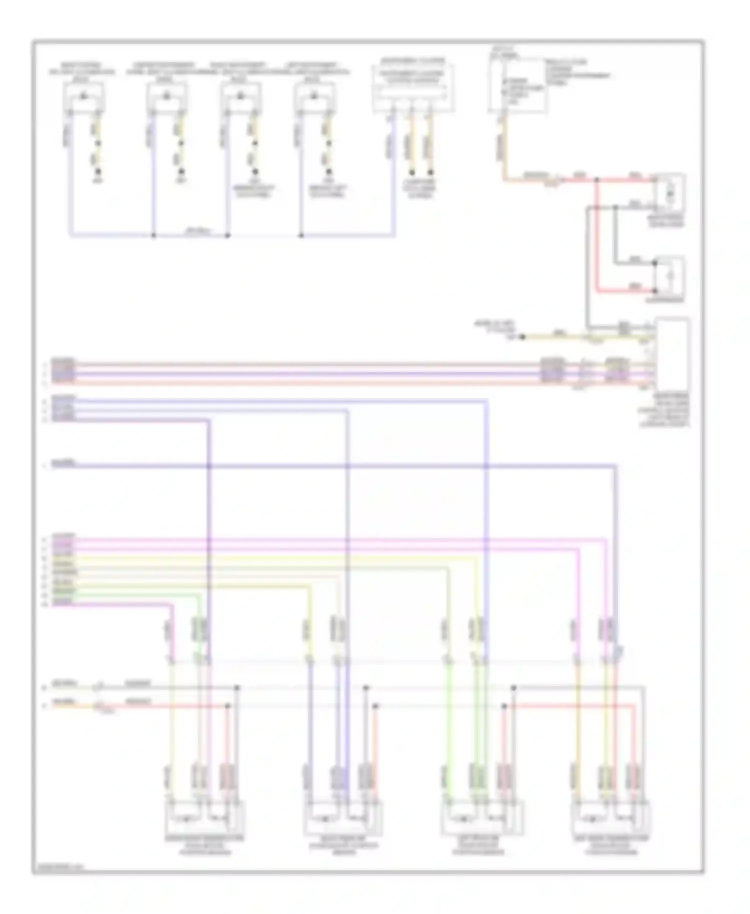 Wiring diagram instrument cluster control module for Audi Q7 4L facelift (2009-2015)