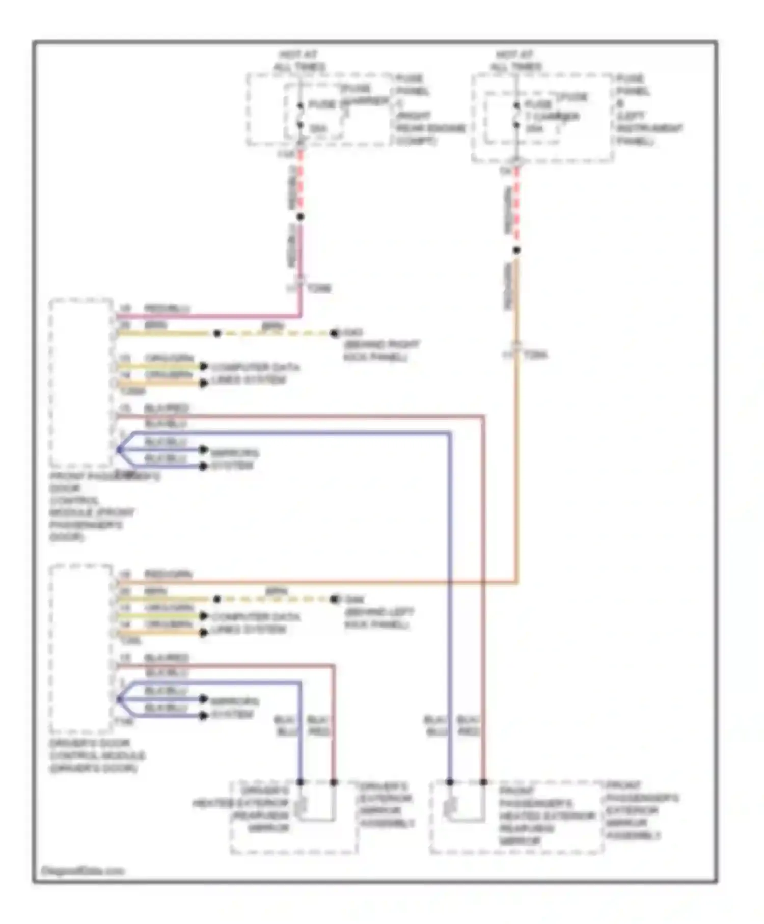 Wiring diagram blk/blu for Audi Q7 4L facelift (2009-2015)