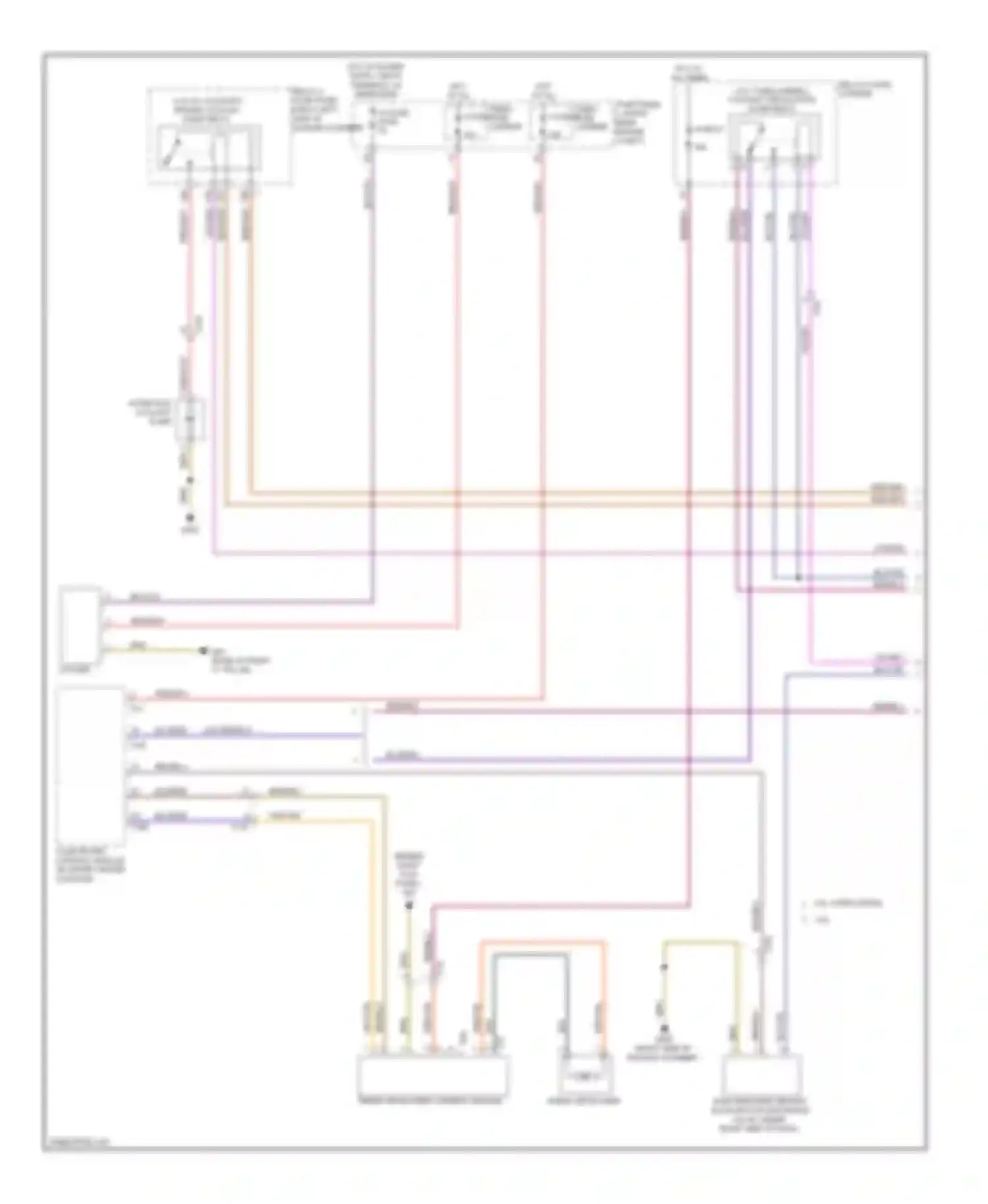 Wiring diagram parking light ind for Audi Q7 4L facelift (2009-2015)